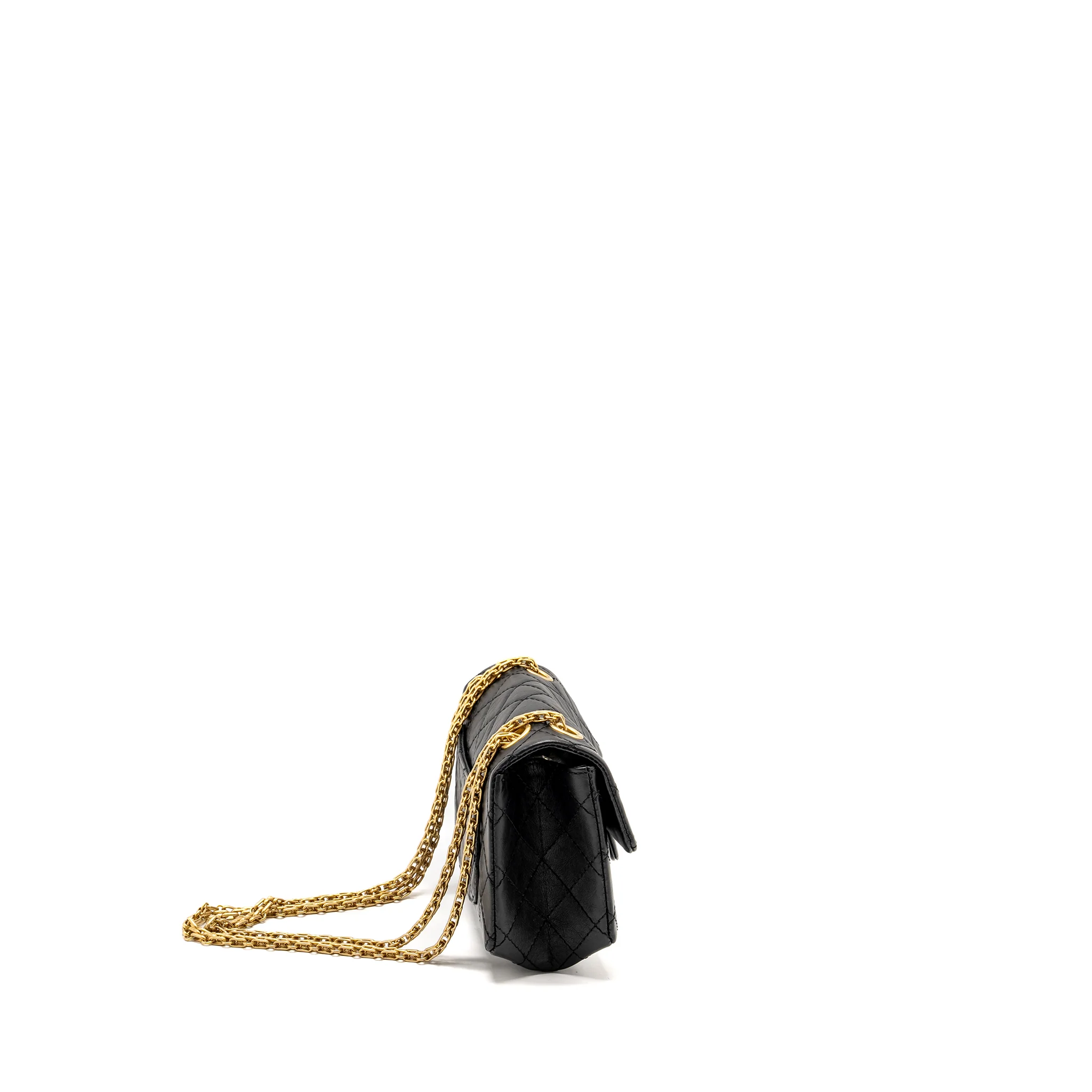Chanel Mini 2.55 Reissue Aged Calfskin BLACK GHW (Microchip) - Image 3