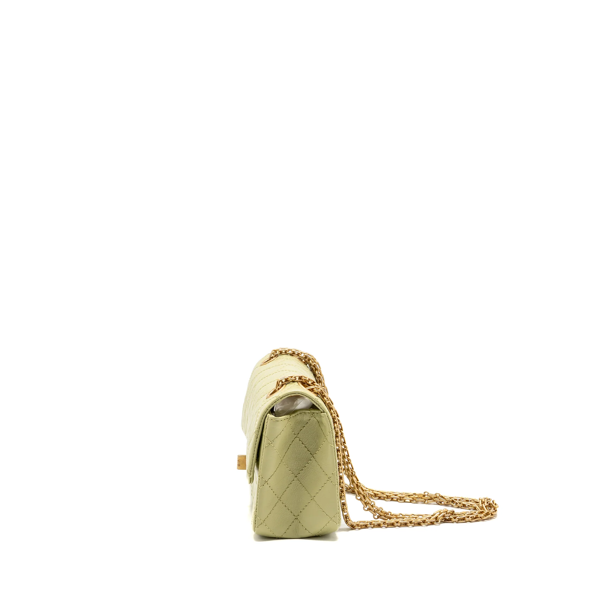 Chanel Mini 2.55 Reissue Aged Calfskin Green GHW - Image 4
