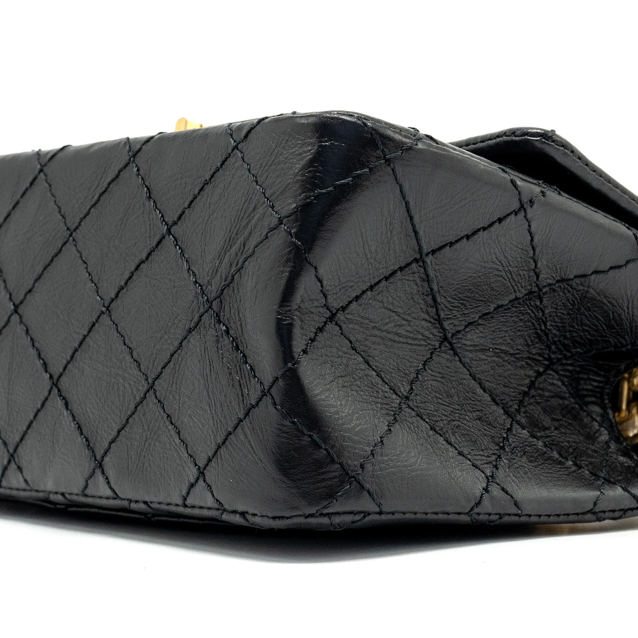 Chanel Mini 2.55 Reissue Flap Bag Aged Calfskin Black GHW - Image 7