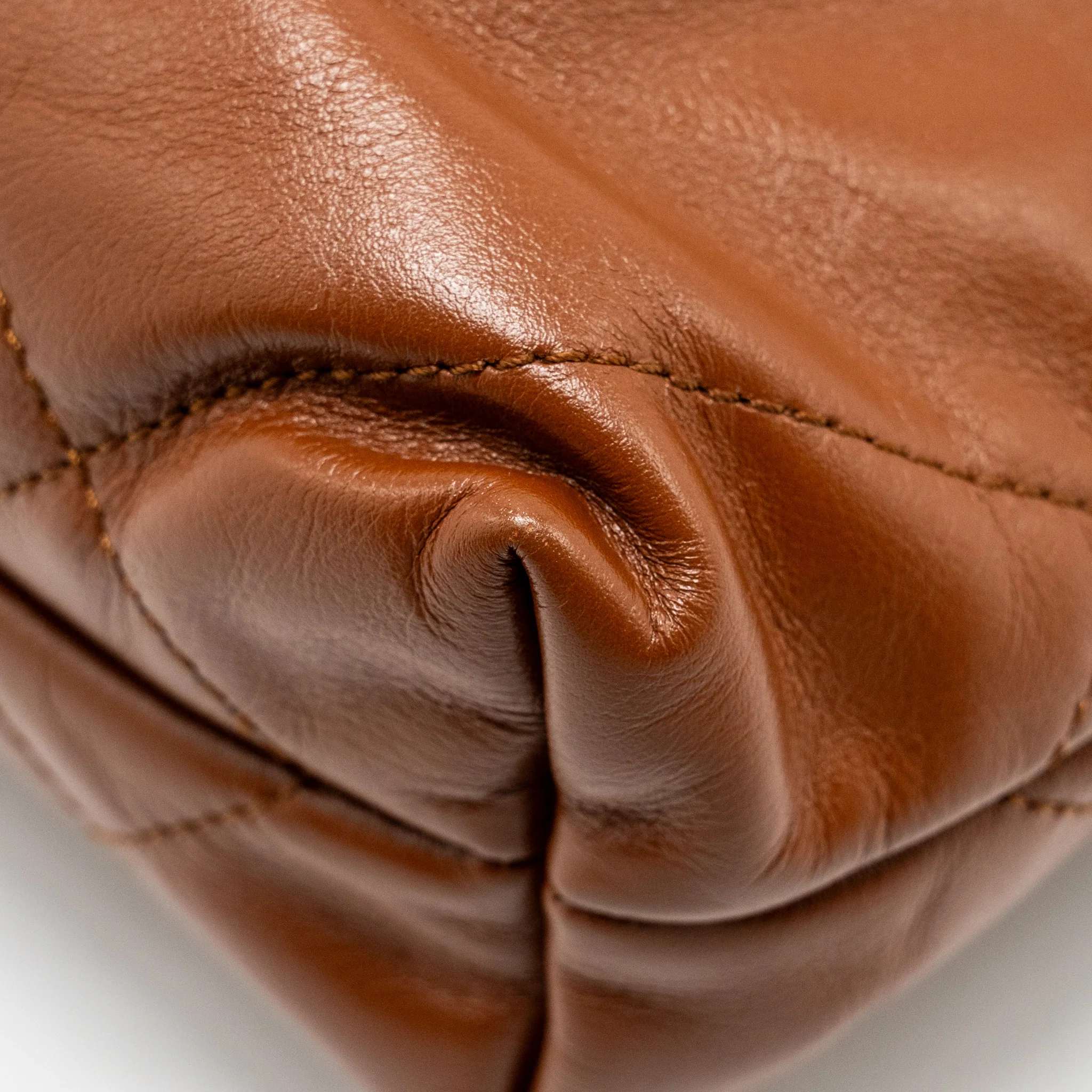 Chanel Mini 22 Bag Shiny Calfskin Caramel GHW (microchip) - Image 11