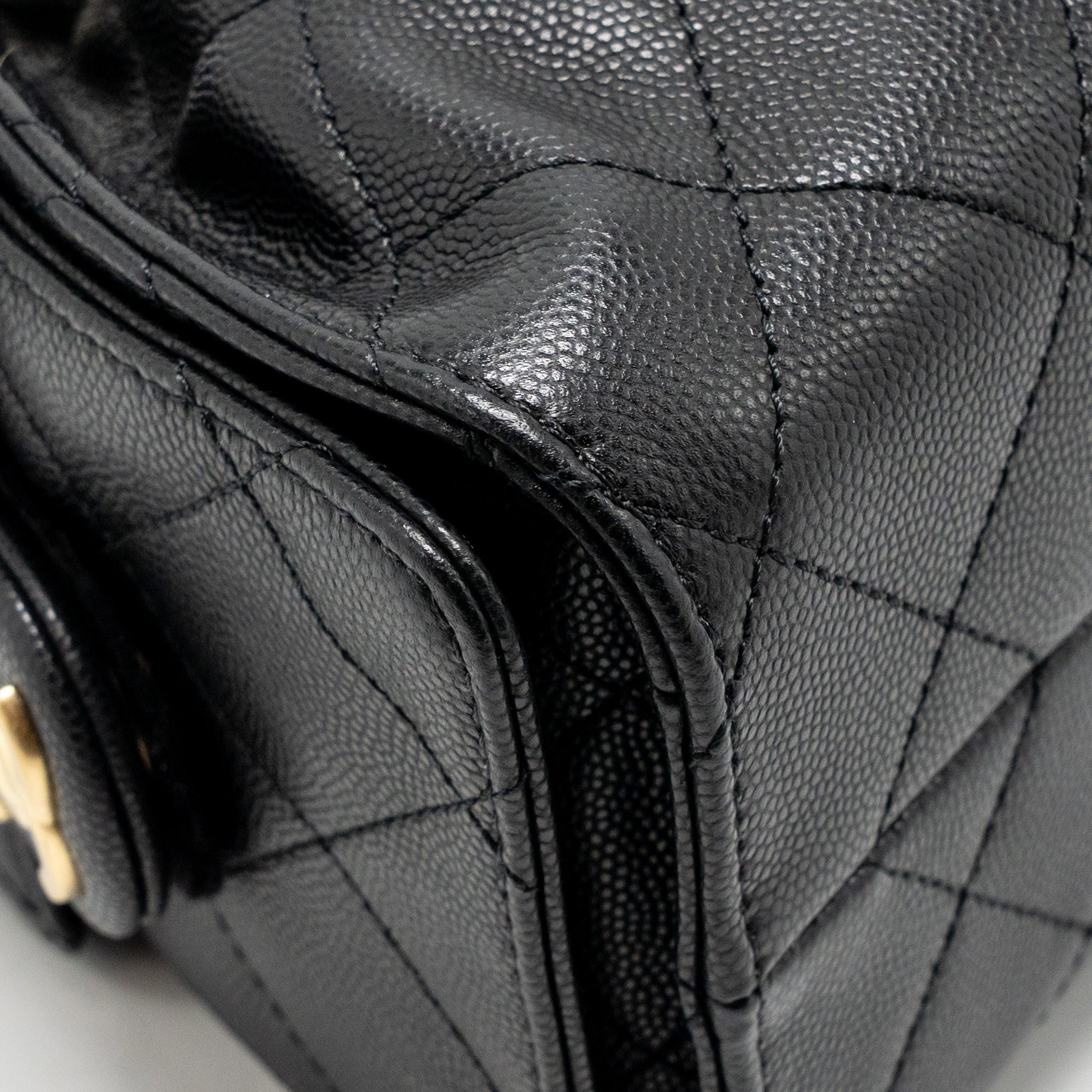 Chanel Mini 25 Bag Caviar black GHW (Microchip) - Image 11