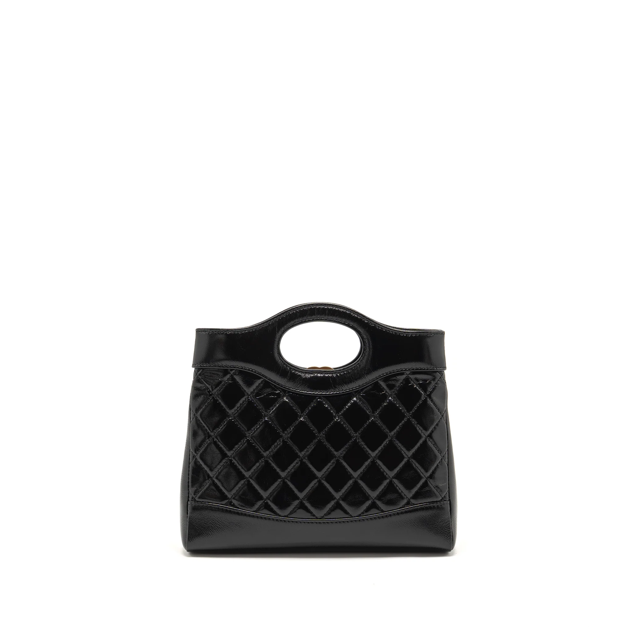 Chanel Mini 31 Bag Shiny Lambskin Black LGHW (microchip) - Image 2