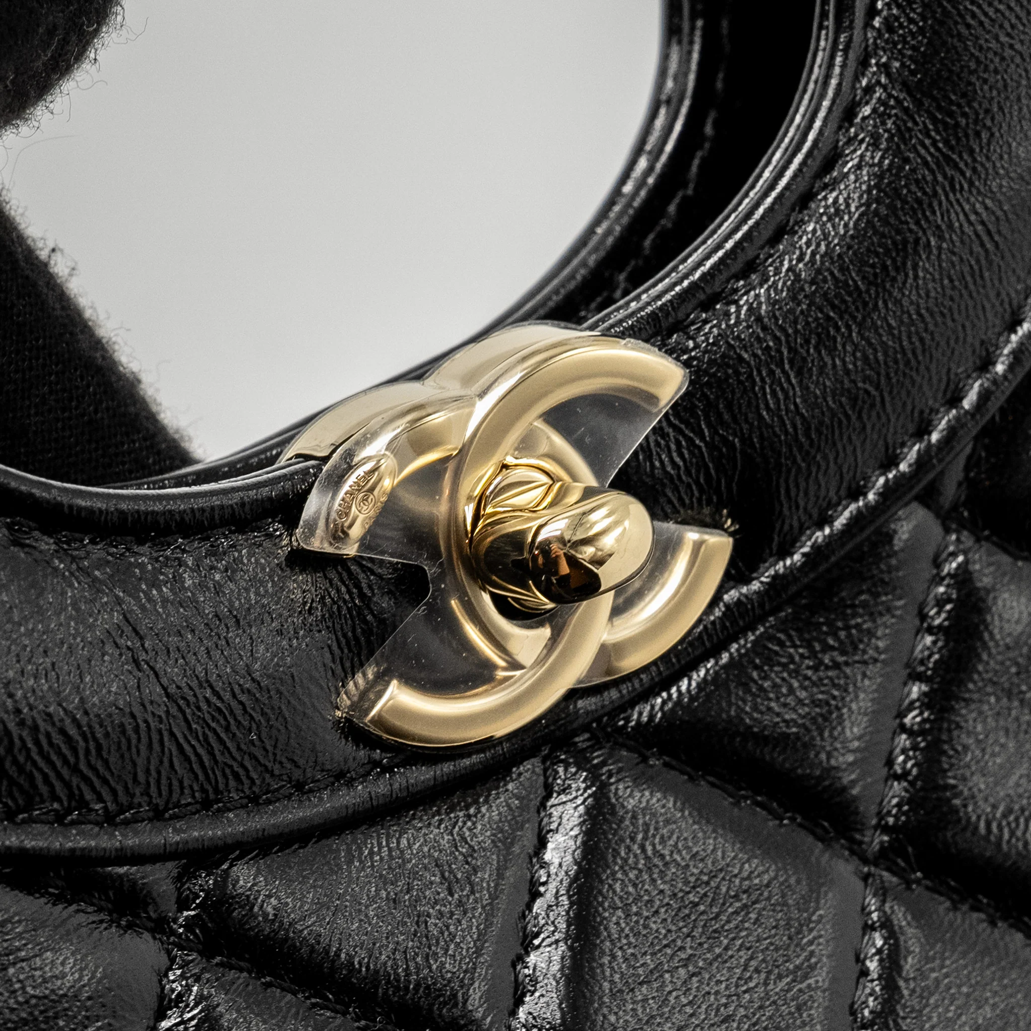 Chanel Mini 31 Bag Shiny Lambskin Black LGHW (Microchip) - Image 12