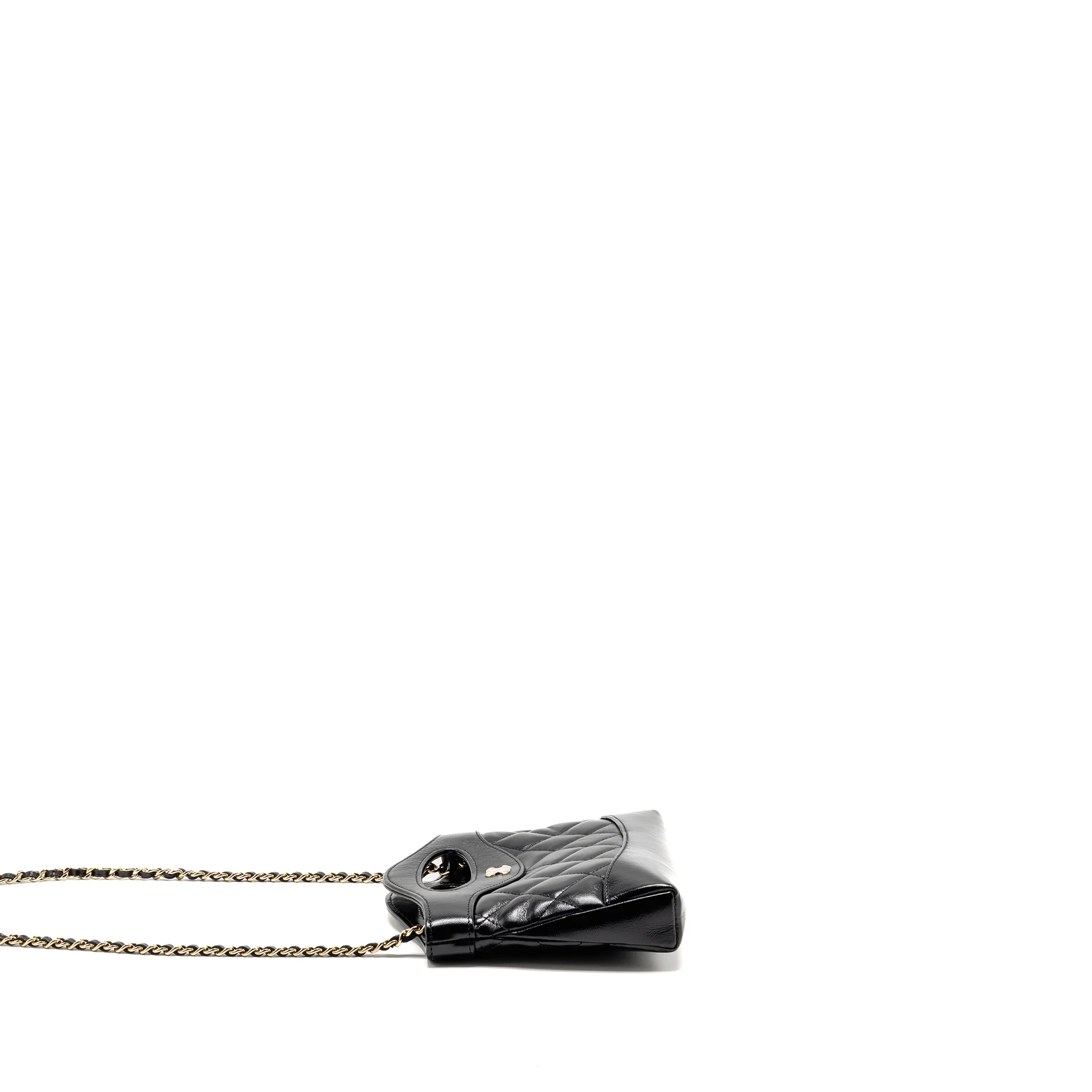 Chanel mini 31 clutch with chain shiny lambskin black LGHW (microchip) - Image 3