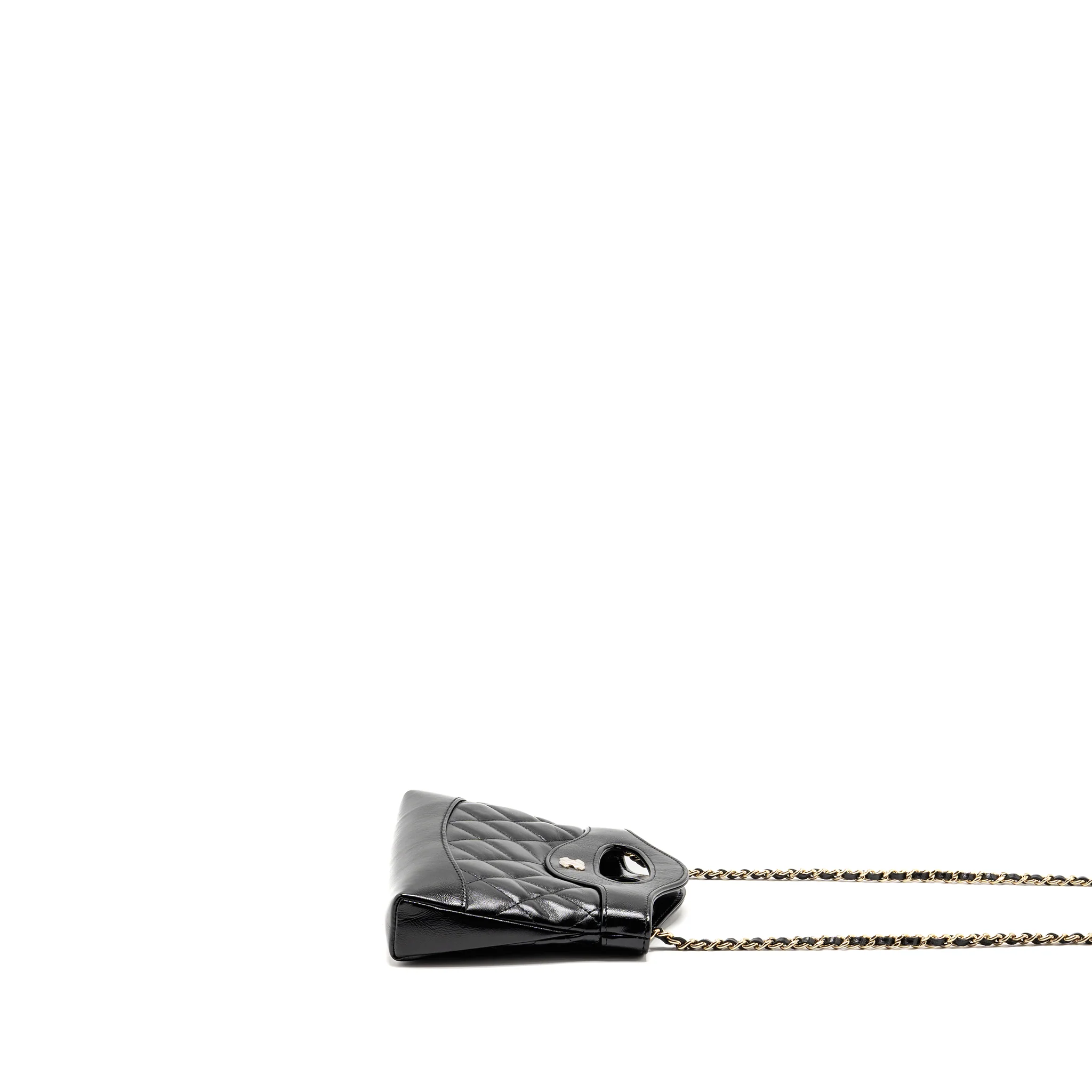 Chanel mini 31 clutch with chain shiny lambskin black LGHW (microchip) - Image 4
