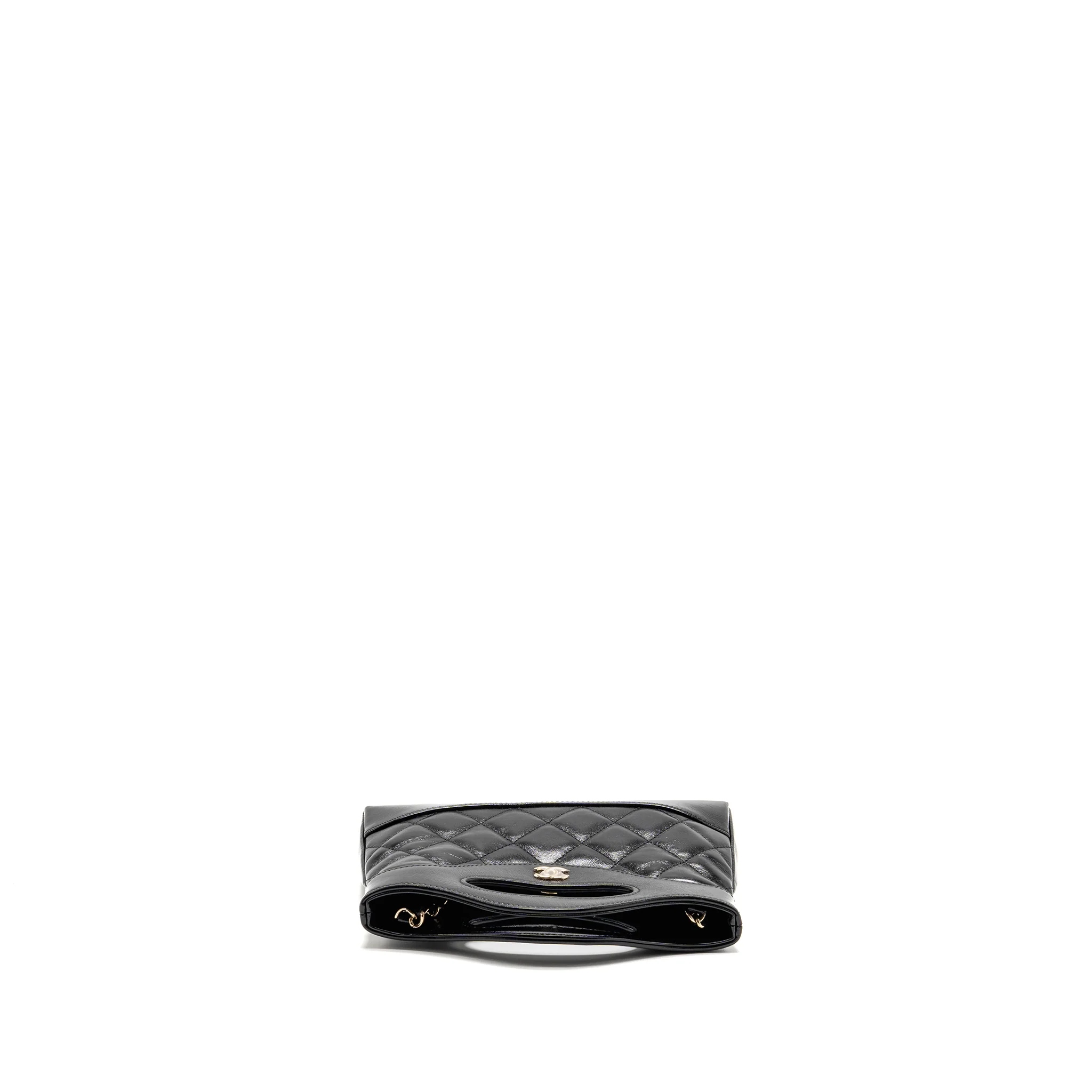 Chanel mini 31 clutch with chain shiny lambskin black LGHW (microchip) - Image 5