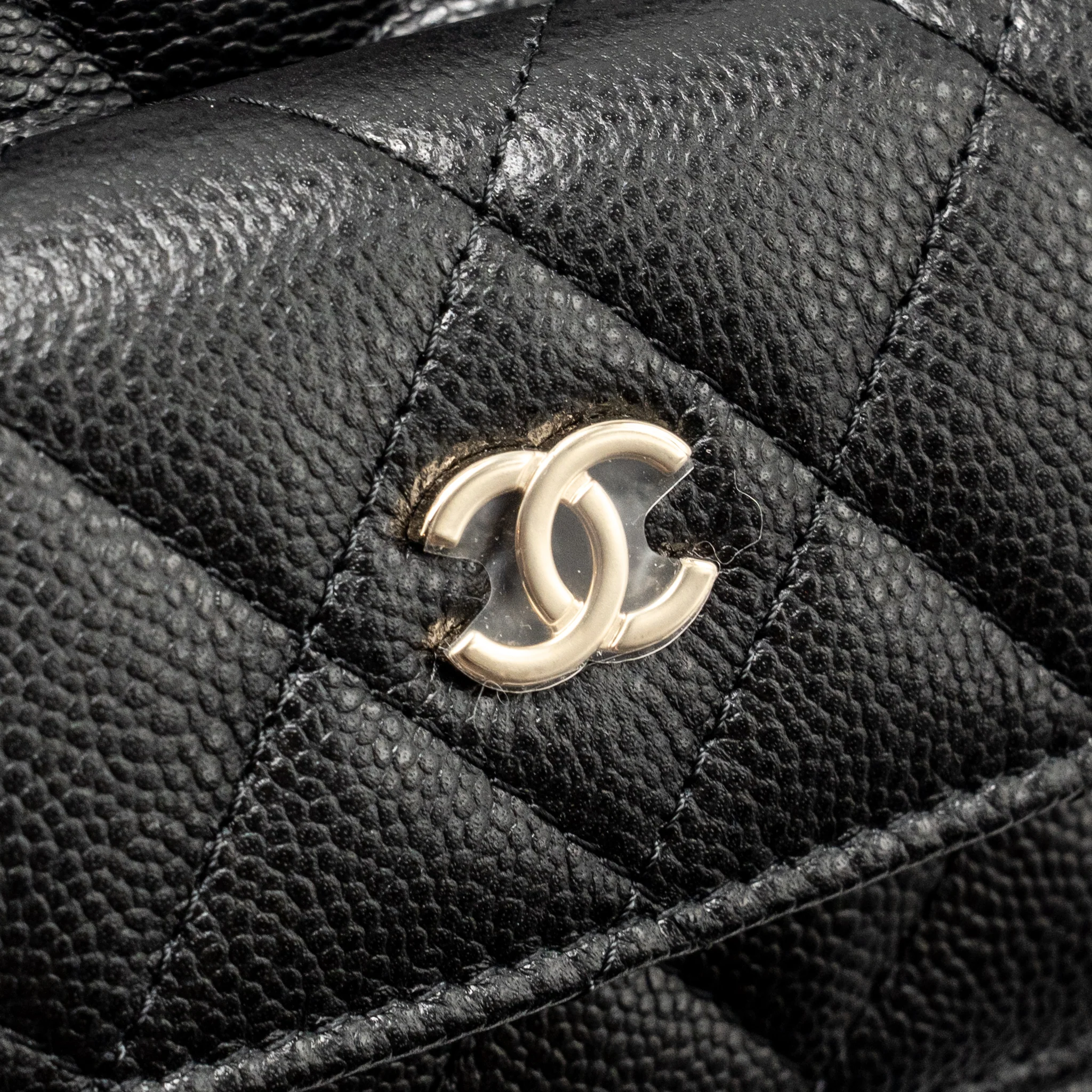 Chanel mini backpack/crossbody bag caviar black LGHW (microchip) - Image 14