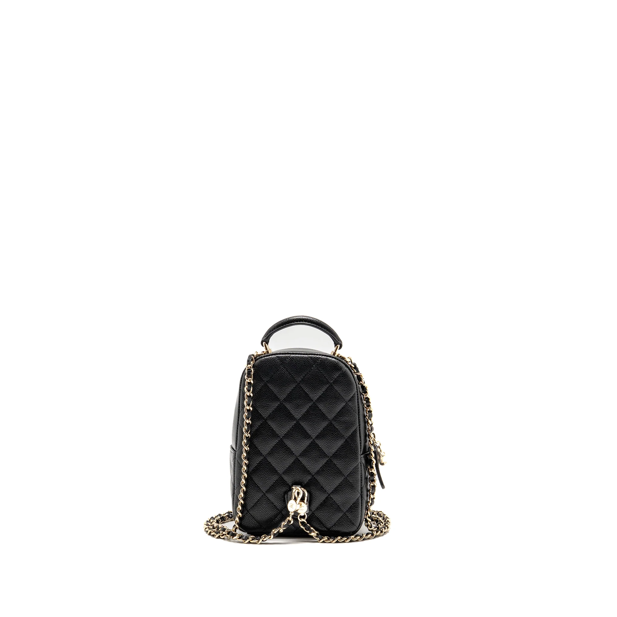 Chanel mini backpack/crossbody bag caviar black LGHW (microchip) - Image 2