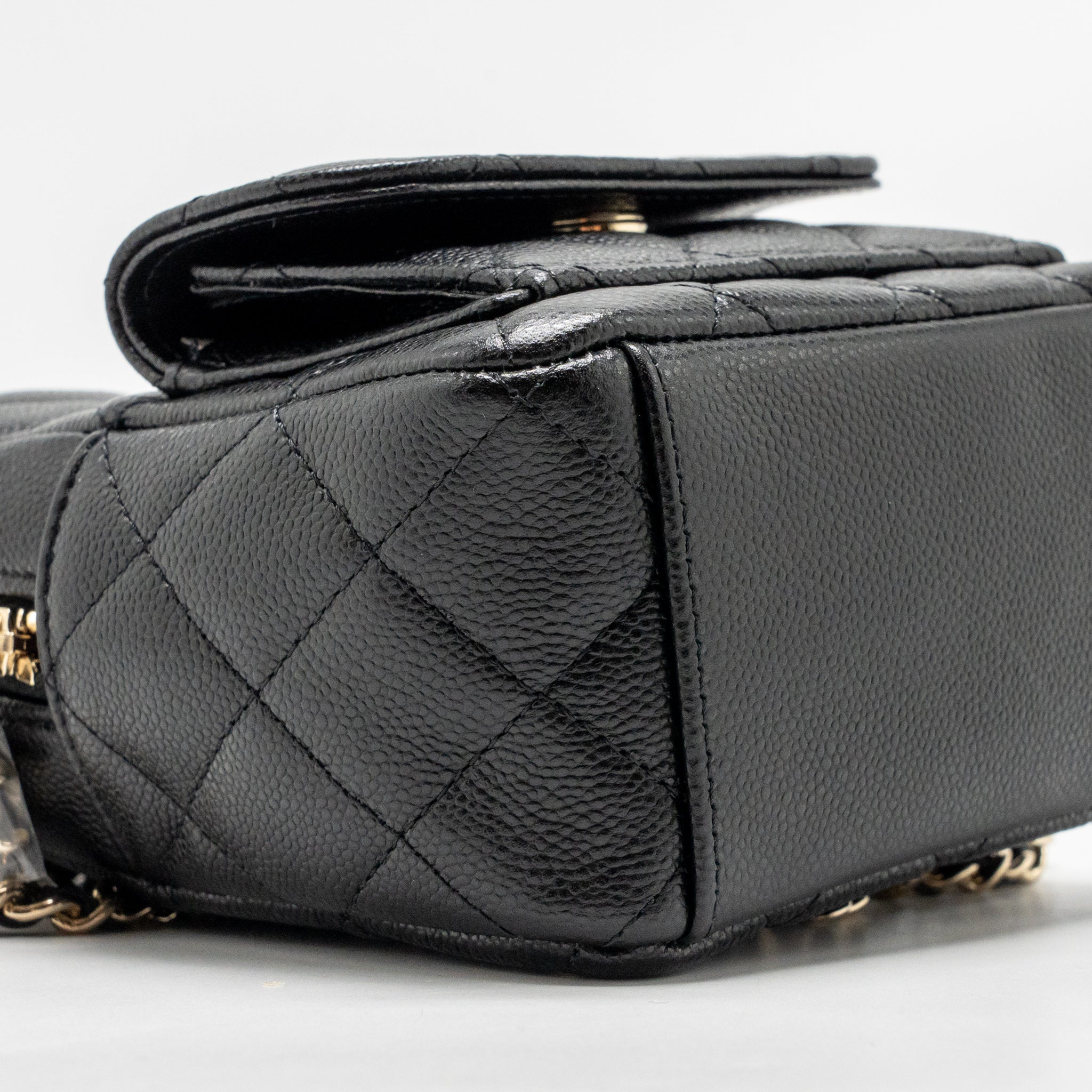 Chanel mini backpack/crossbody bag caviar black LGHW (microchip) - Image 7