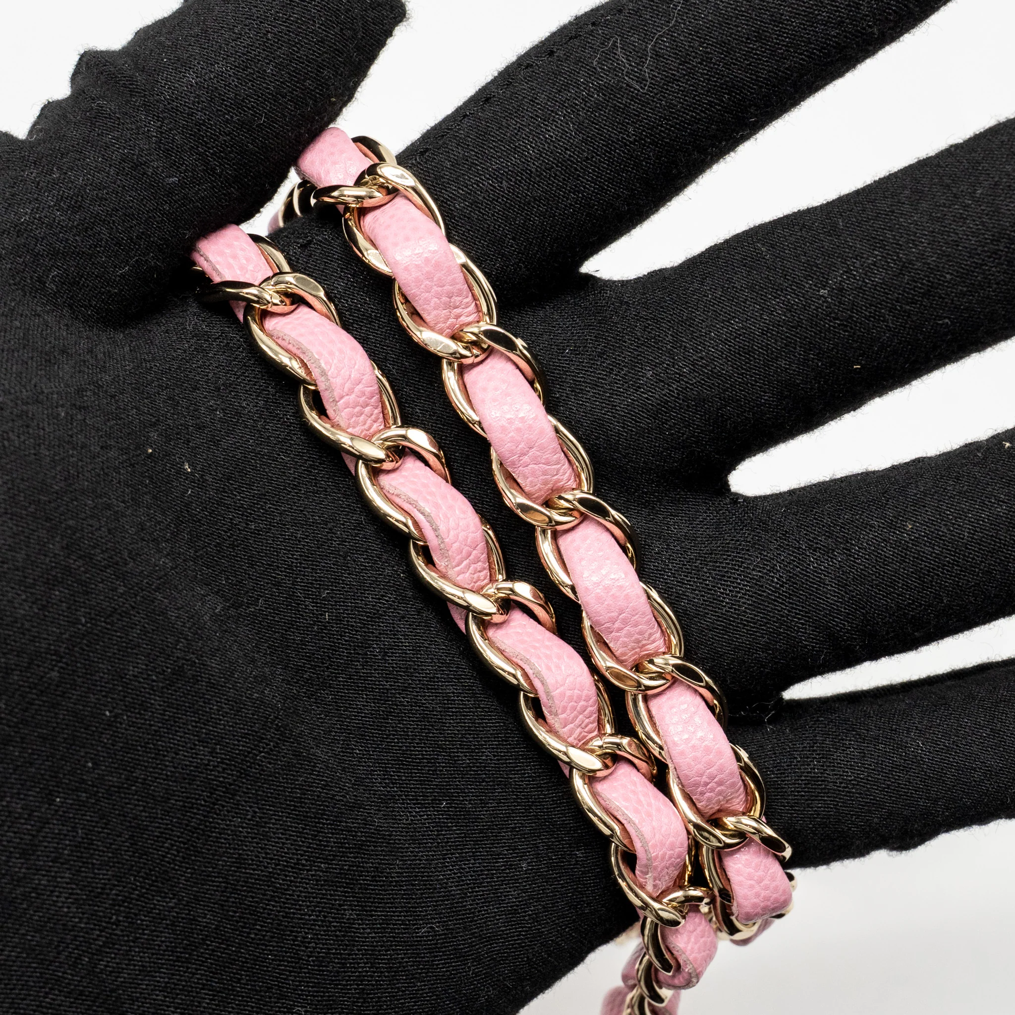 Chanel Mini Bucket hobo bag caviar pink LGHW (microchip) - Image 16