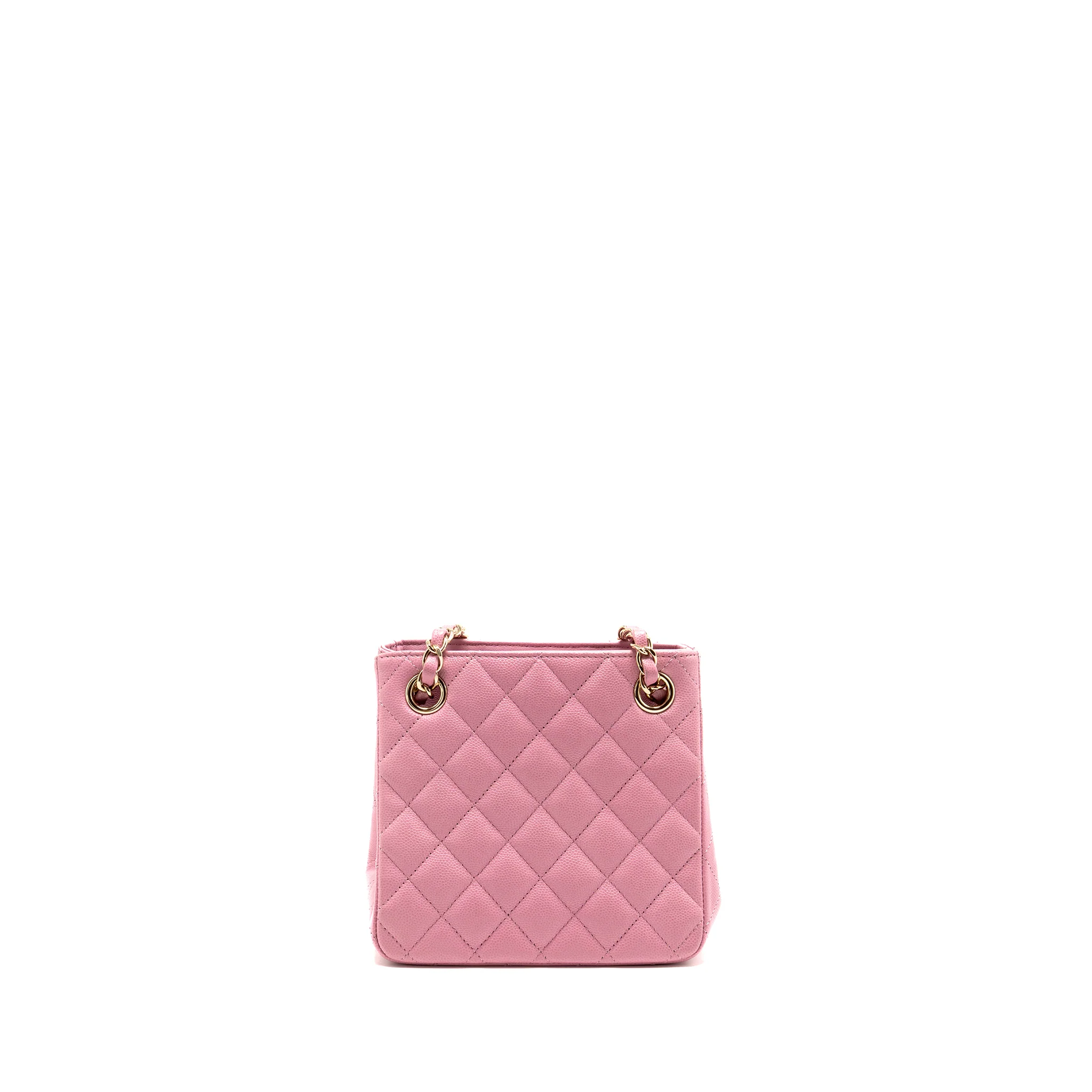 Chanel Mini Bucket hobo bag caviar pink LGHW (microchip) - Image 2