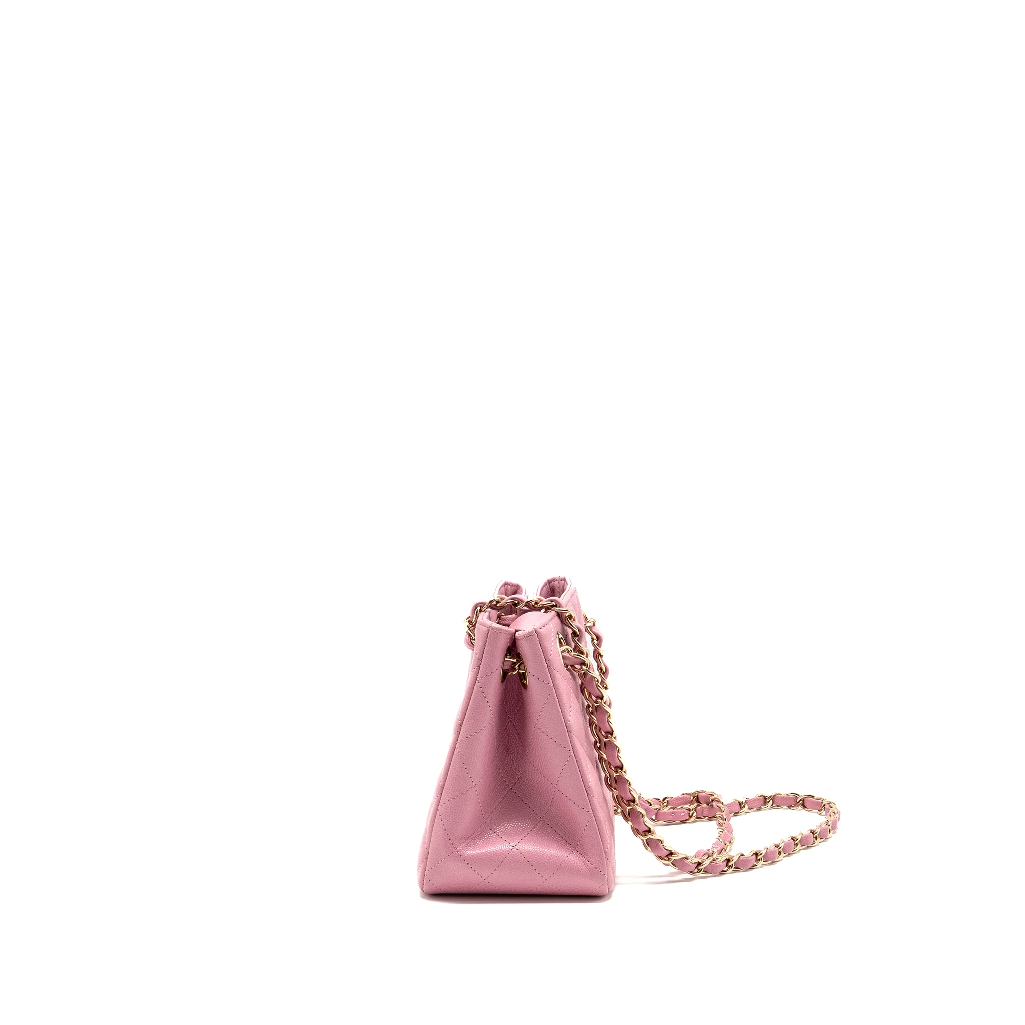 Chanel Mini Bucket hobo bag caviar pink LGHW (microchip) - Image 4