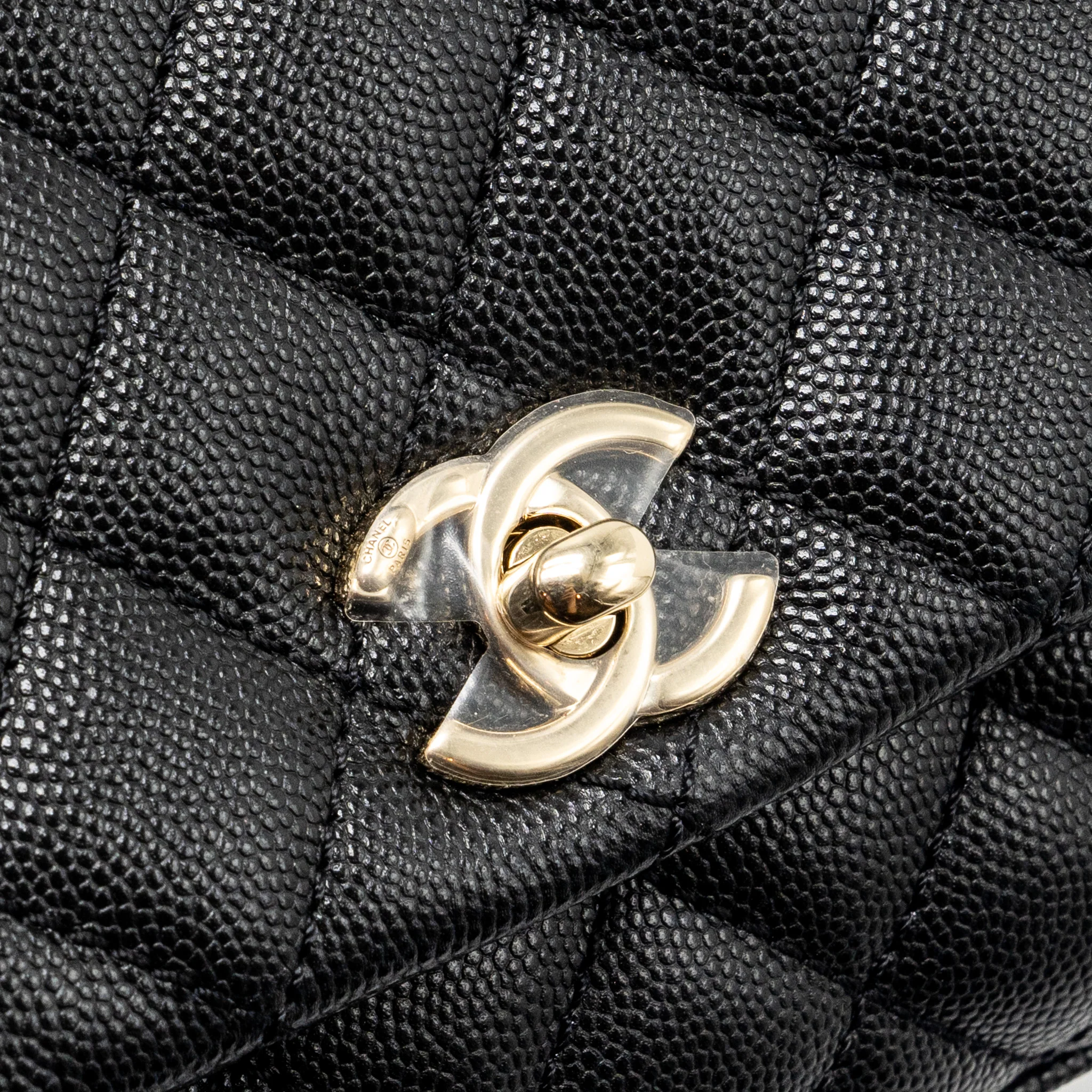 Chanel mini coco handle Caviar black LGHW - Image 12
