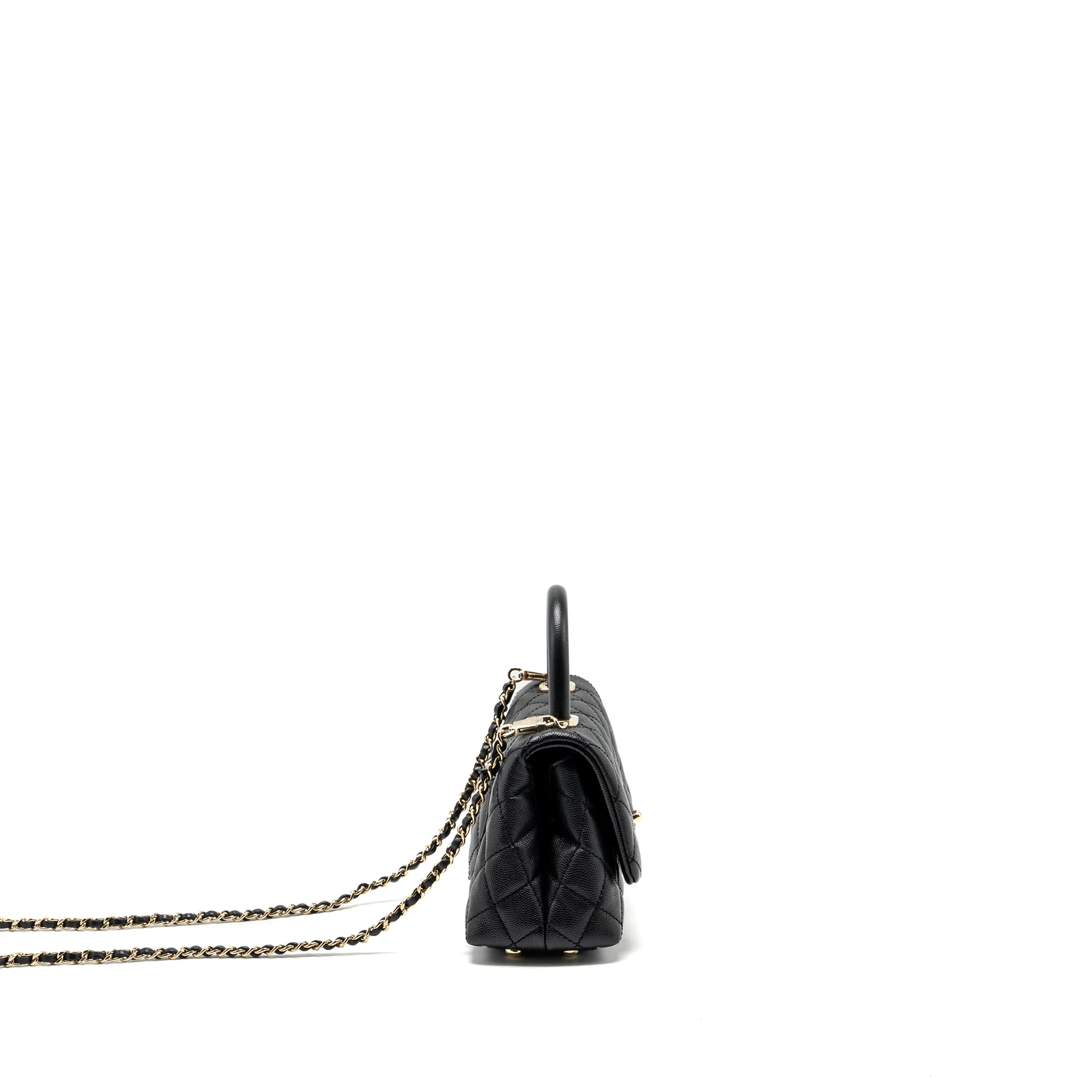 Chanel mini coco handle Caviar black LGHW - Image 3