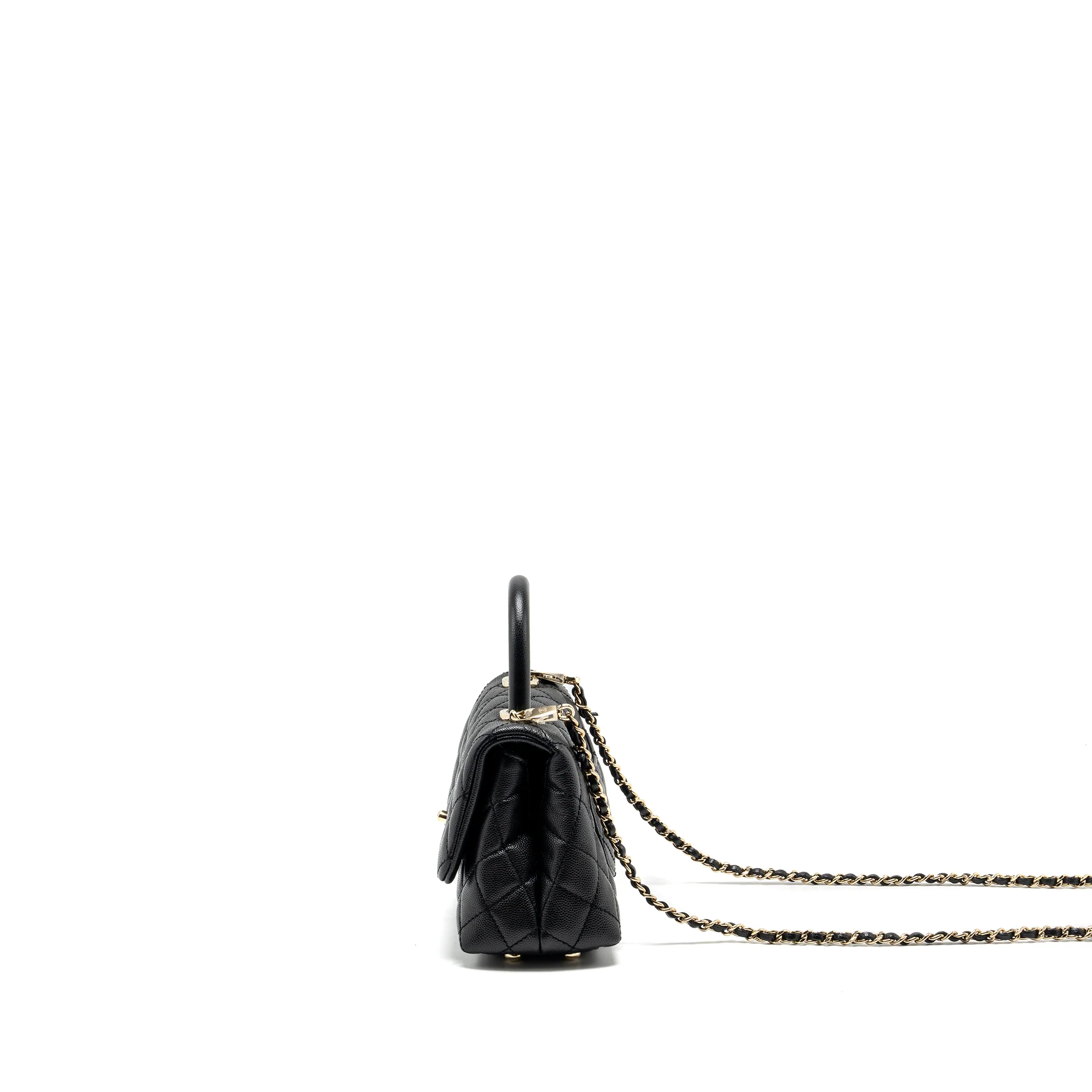 Chanel mini coco handle Caviar black LGHW - Image 4