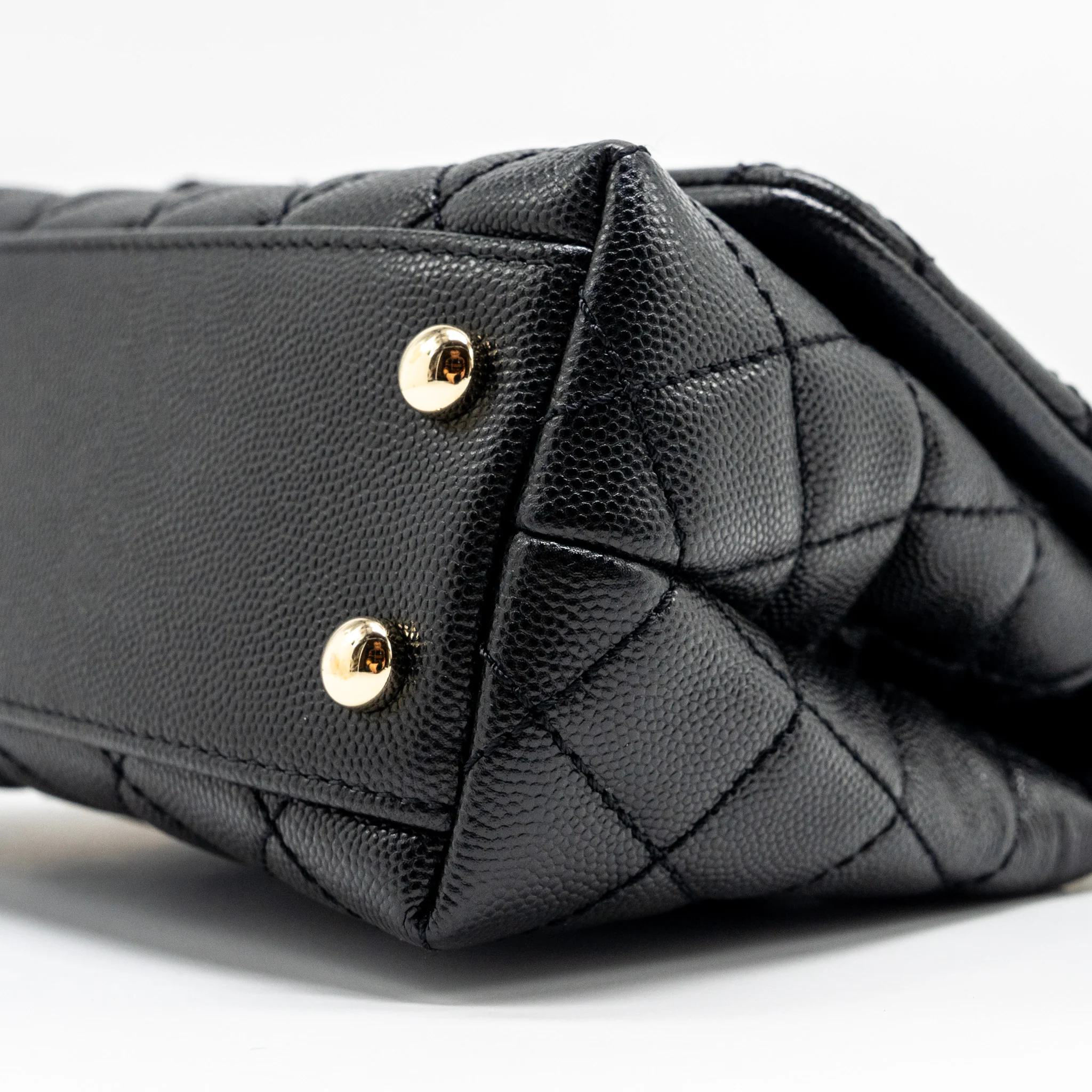 Chanel mini coco handle Caviar black LGHW - Image 7