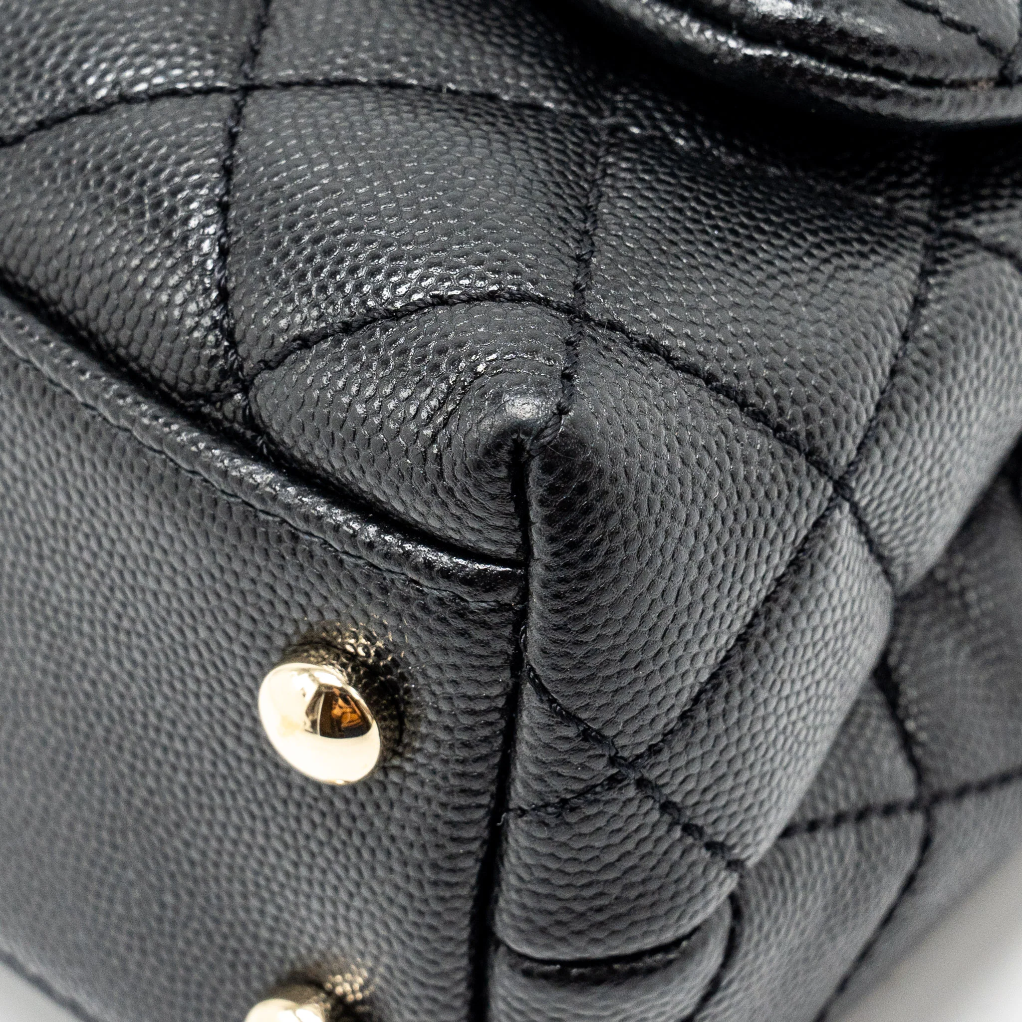 Chanel mini coco handle Caviar black LGHW - Image 9