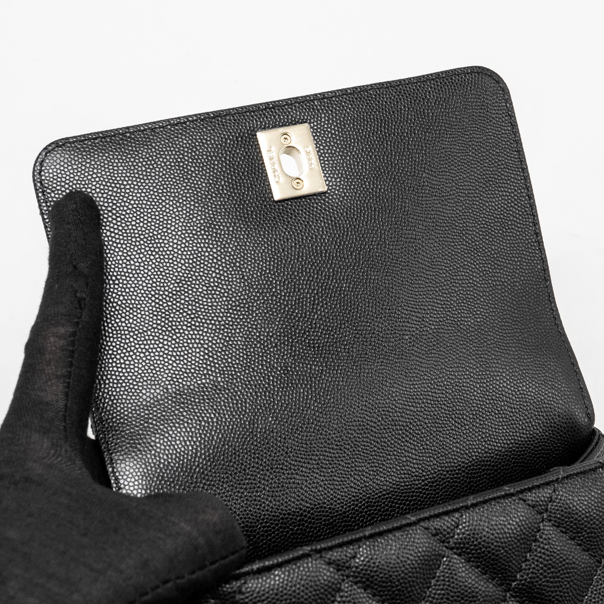Chanel Mini CocoHandle Caviar Black LGHW (Microchip) - Image 15