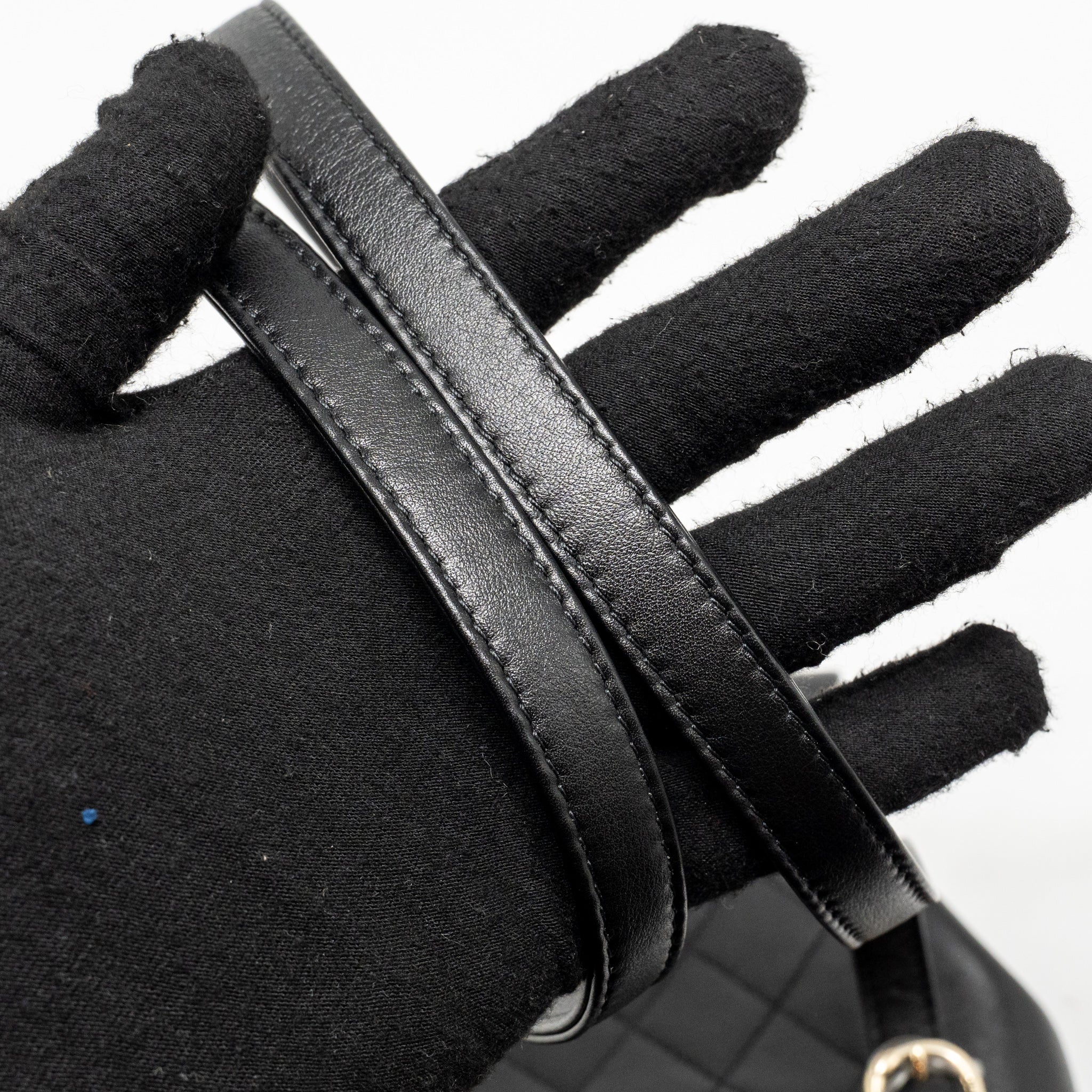 Chanel Mini Duma Backpack calfskin Black LGHW (Microchip) - Image 19