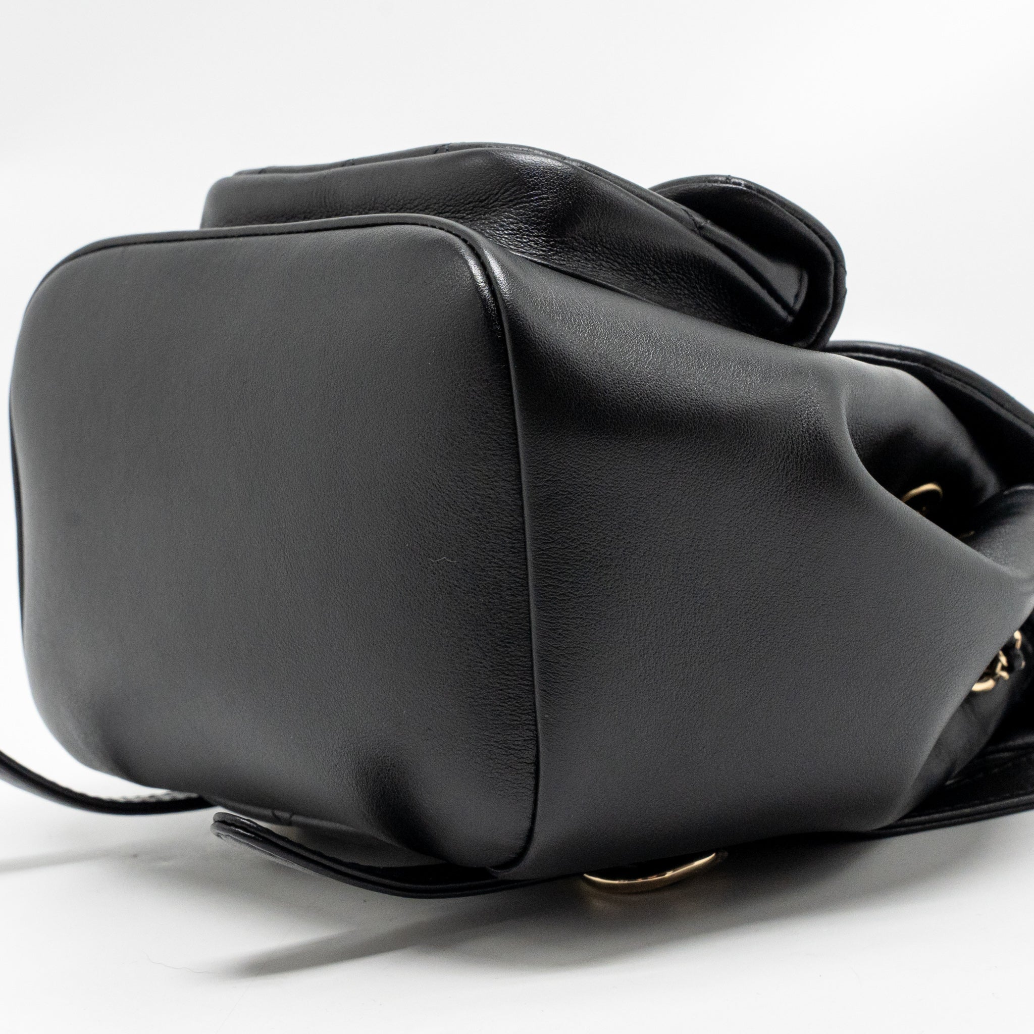 Chanel Mini Duma Backpack calfskin Black LGHW (Microchip) - Image 8
