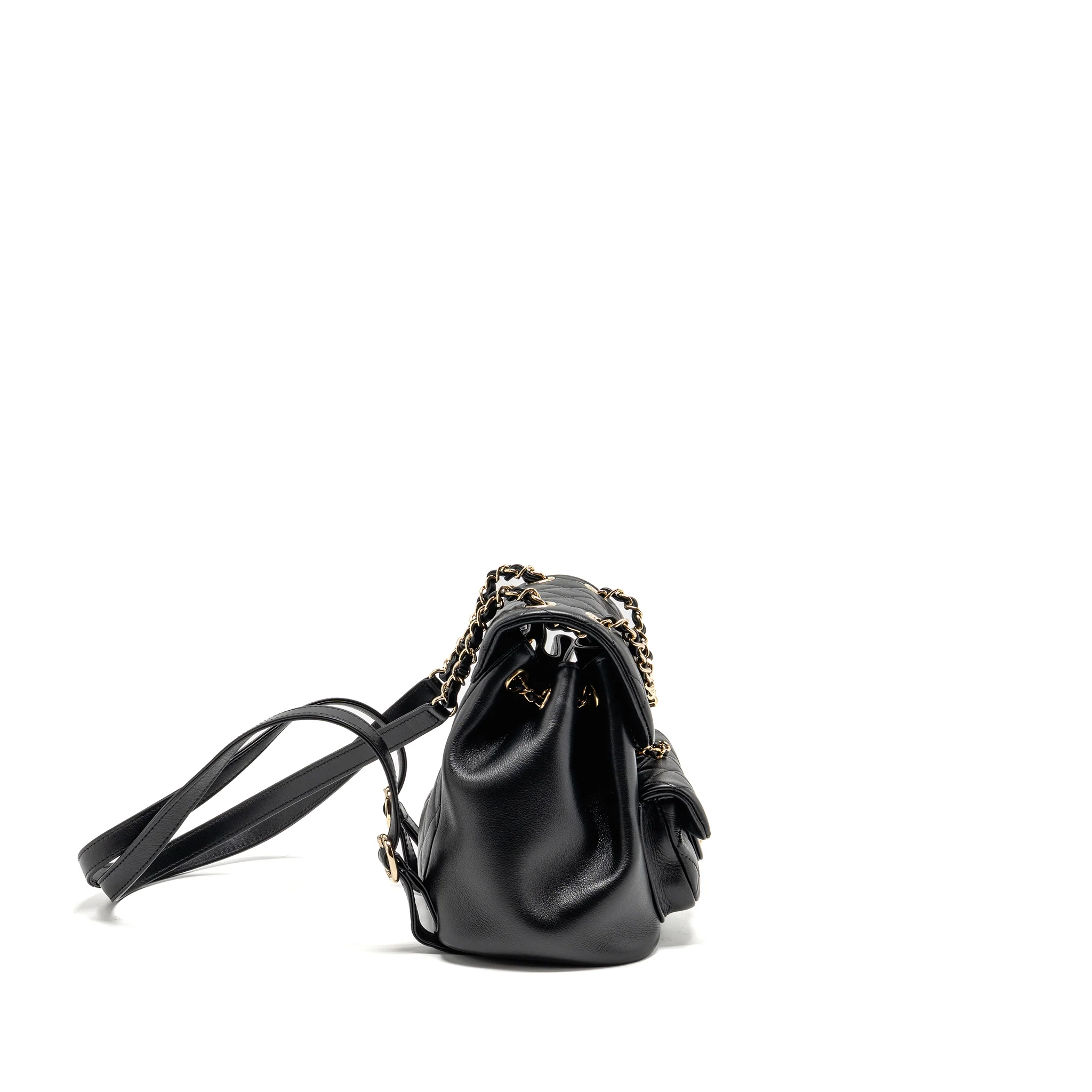 Chanel Mini Duma Backpack Calfskin Black LGHW (Microchip) - Image 3