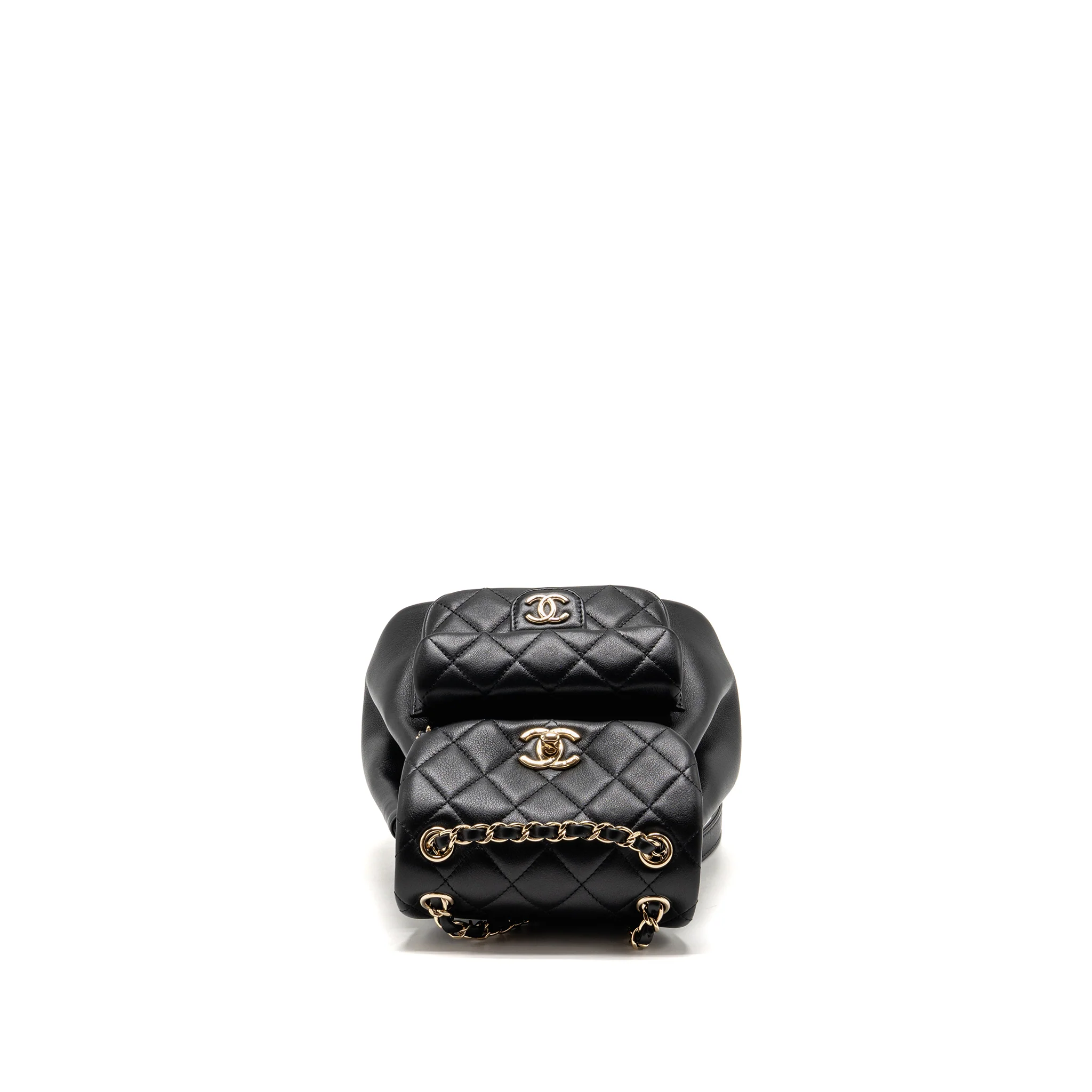 Chanel Mini Duma Backpack Calfskin Black LGHW (microchip) - Image 5