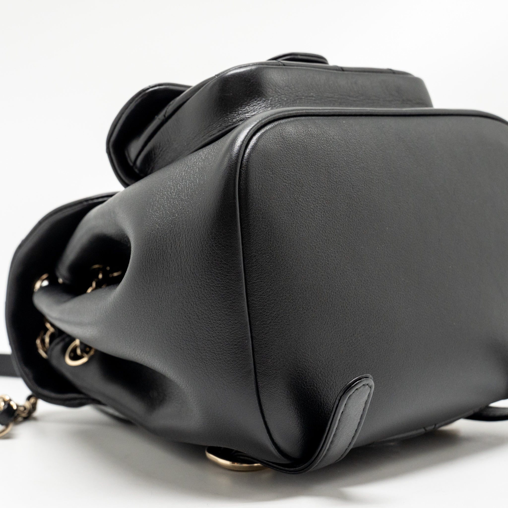 Chanel Mini Duma Backpack Calfskin Black LGHW (microchip) - Image 7