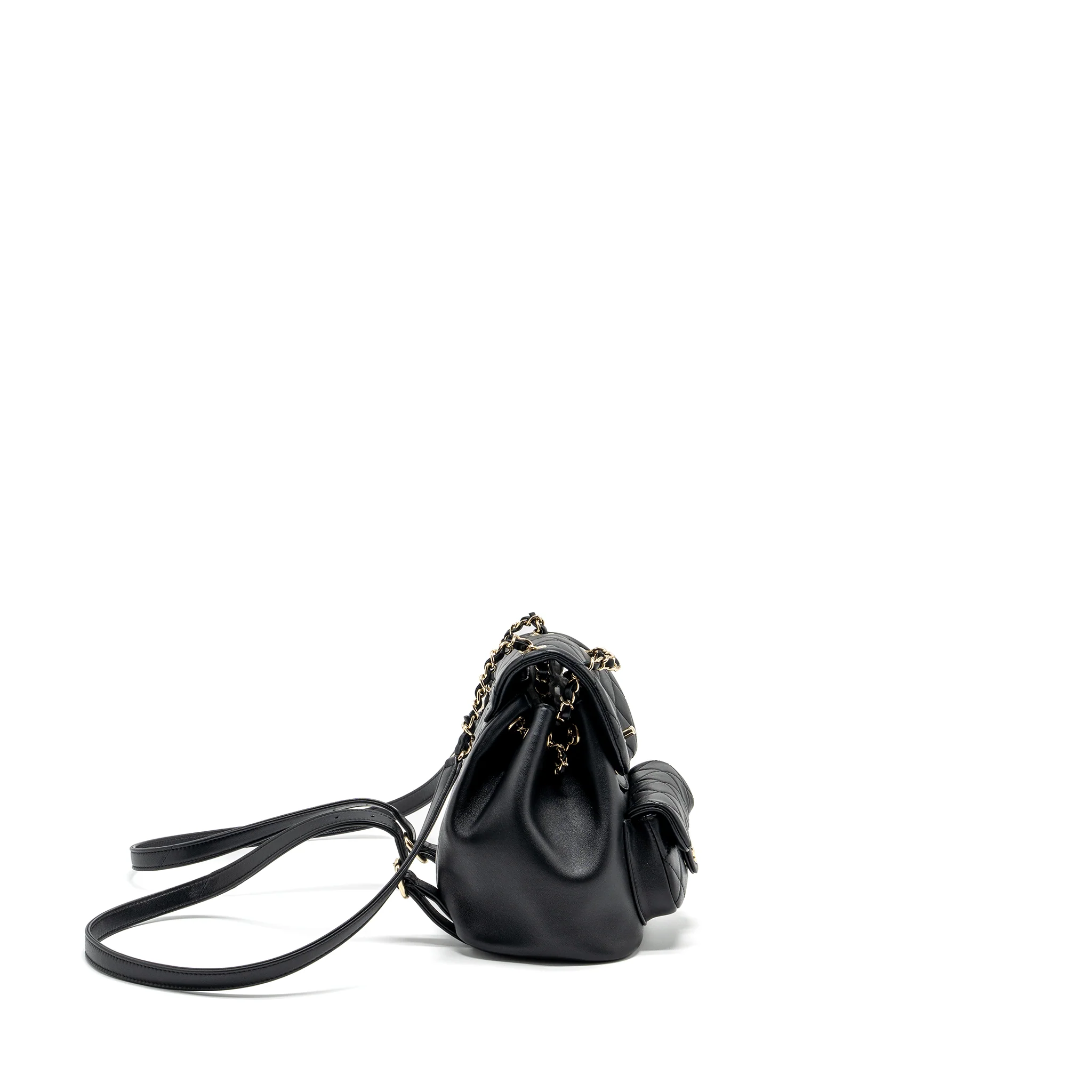 Chanel mini Duma backpack Lambskin black LGHW (microchip) - Image 3