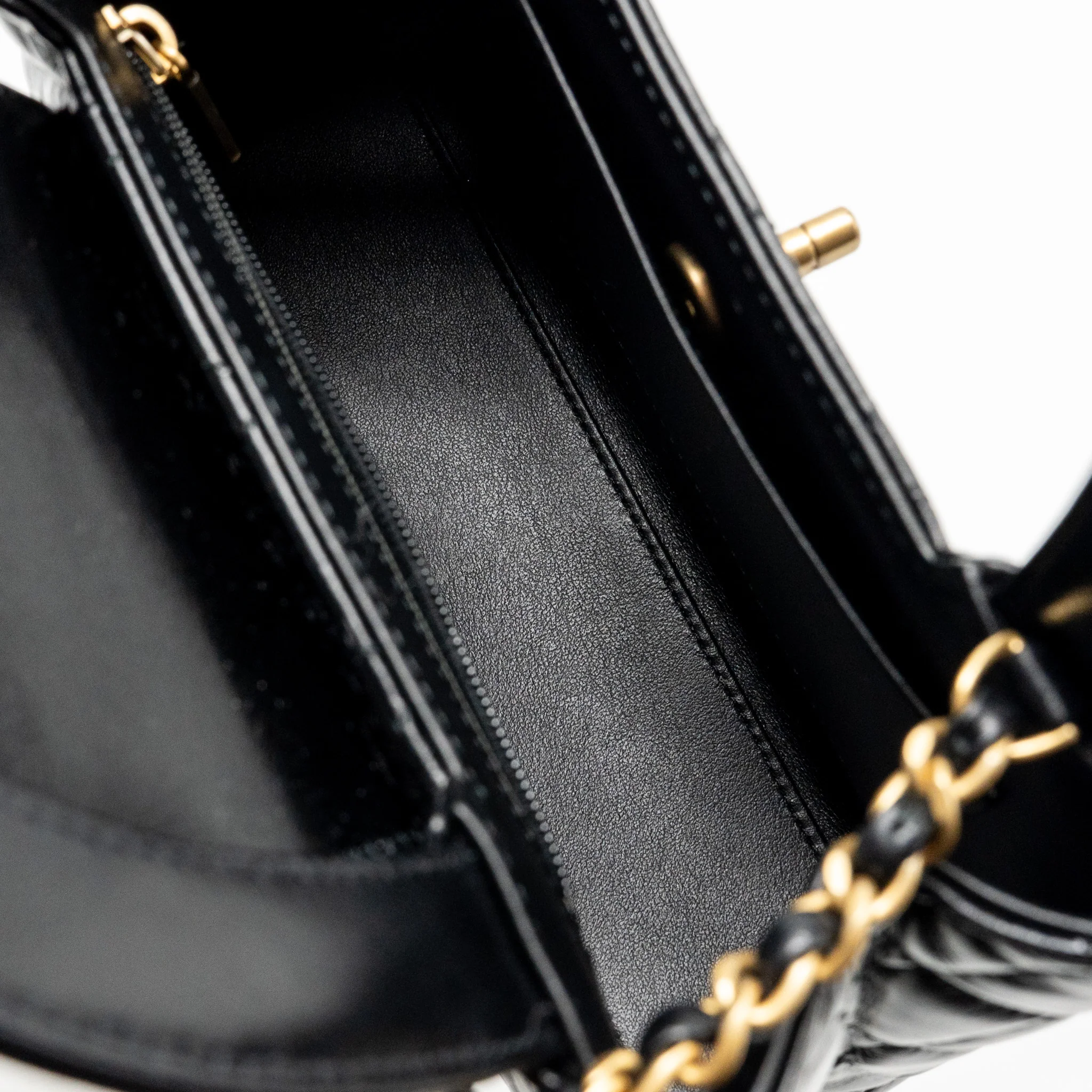 Chanel Mini Kelly Shopping Tote Bag Calfskin Black GHW (microchip) - Image 14
