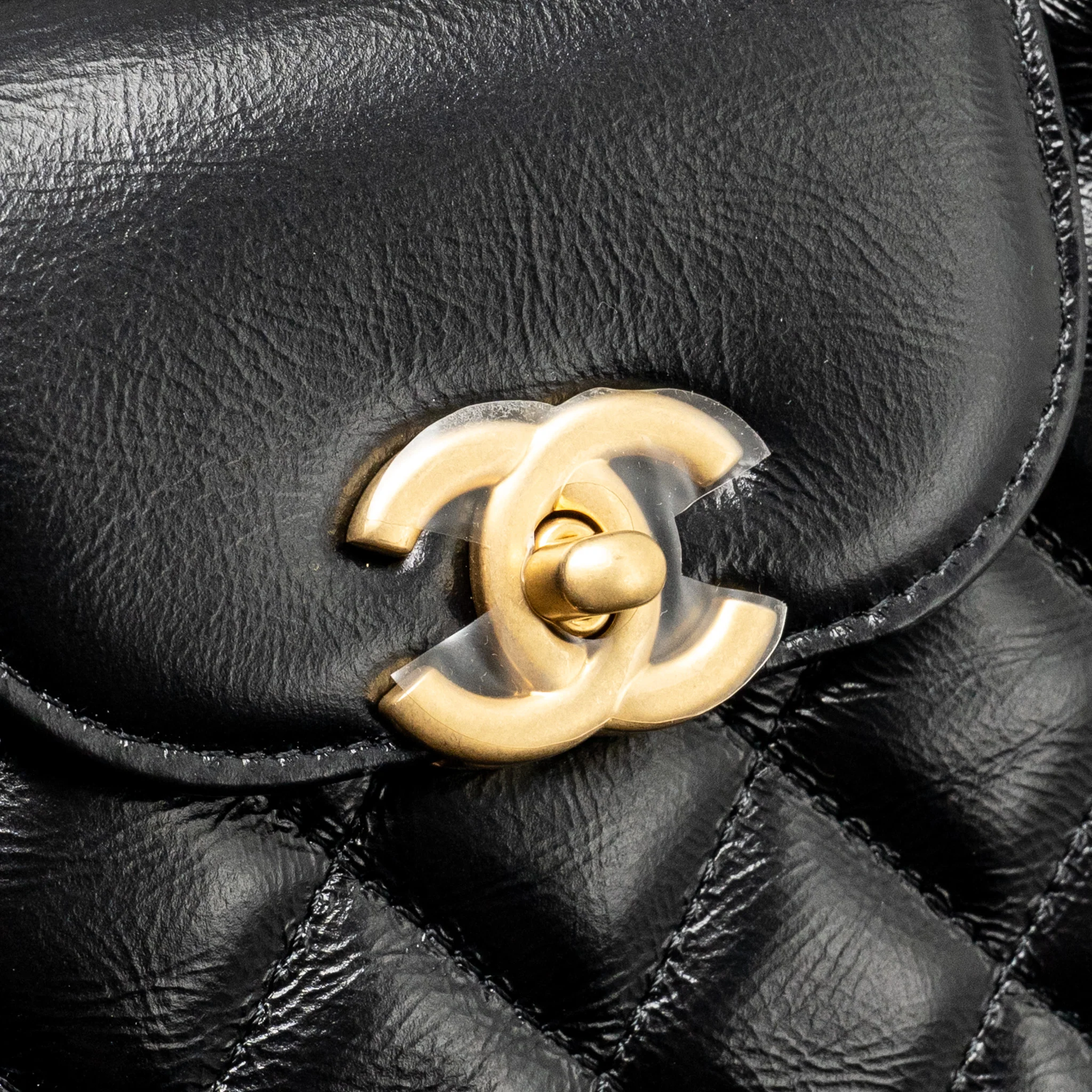 CHANEL Mini Kelly Shopping Tote Bag Calfskin Black GHW (Microchip) - Image 13
