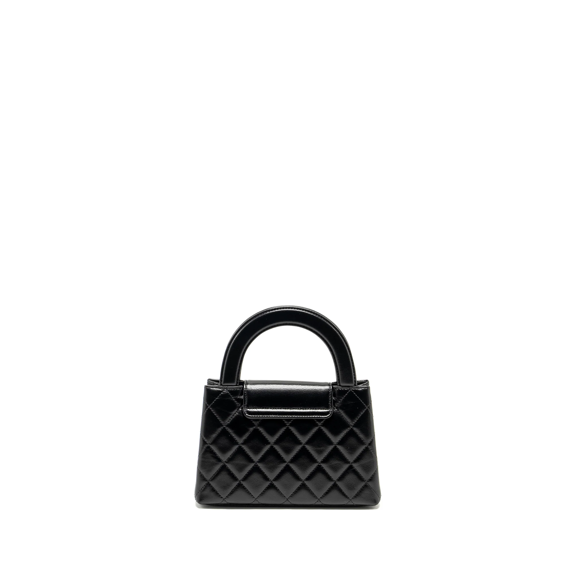 Chanel Mini Kelly Shopping TOTE Bag Calfskin Black GHW (Microchip) - Image 2