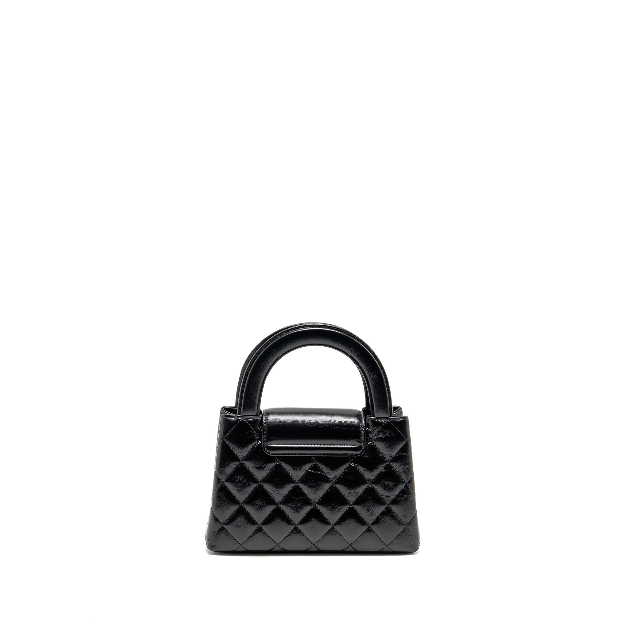 CHANEL Mini Kelly Shopping Tote Bag Calfskin Black GHW (Microchip) - Image 2