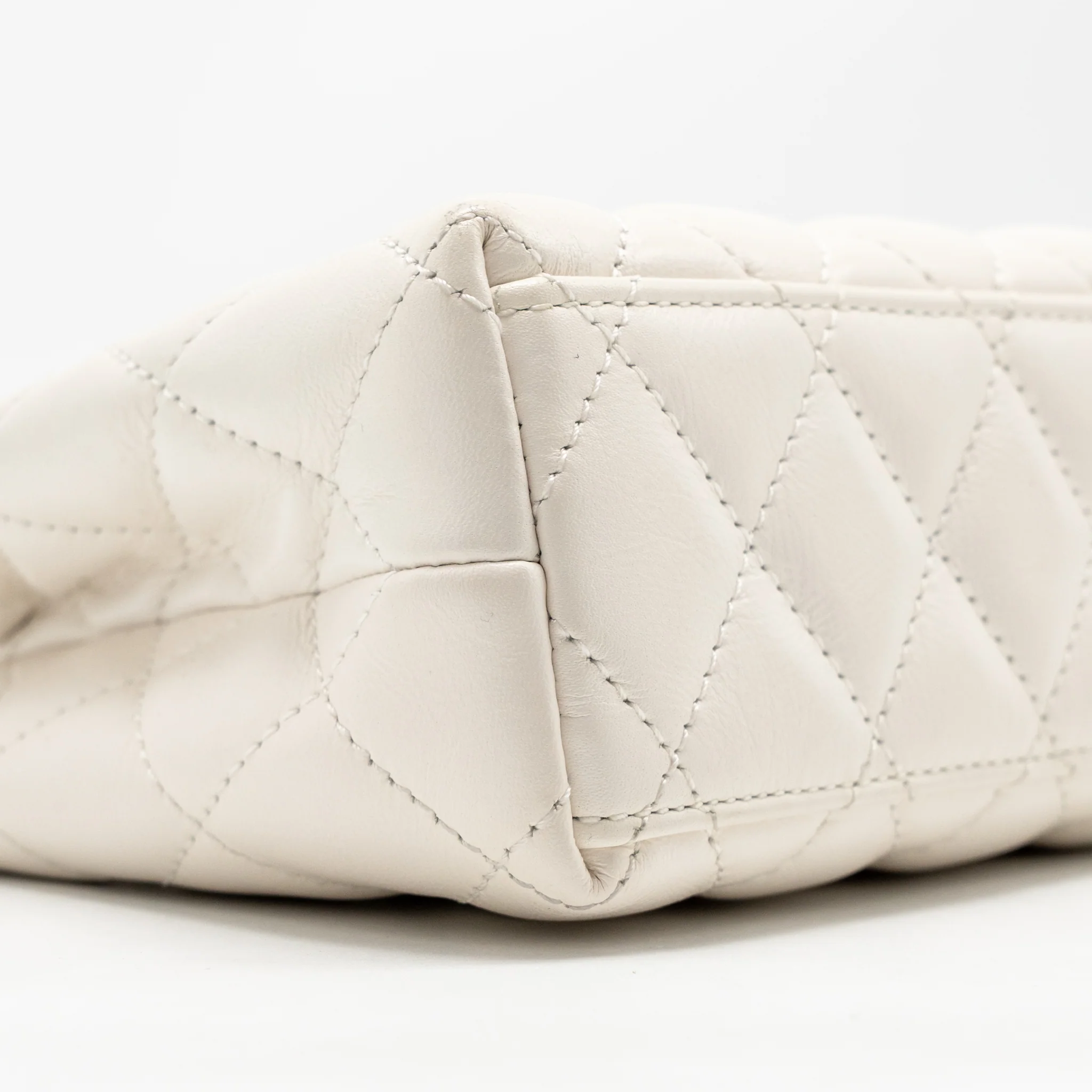 Chanel Mini Kelly Shopping Tote Bag Calfskin White GHW (Microchip) - Image 7
