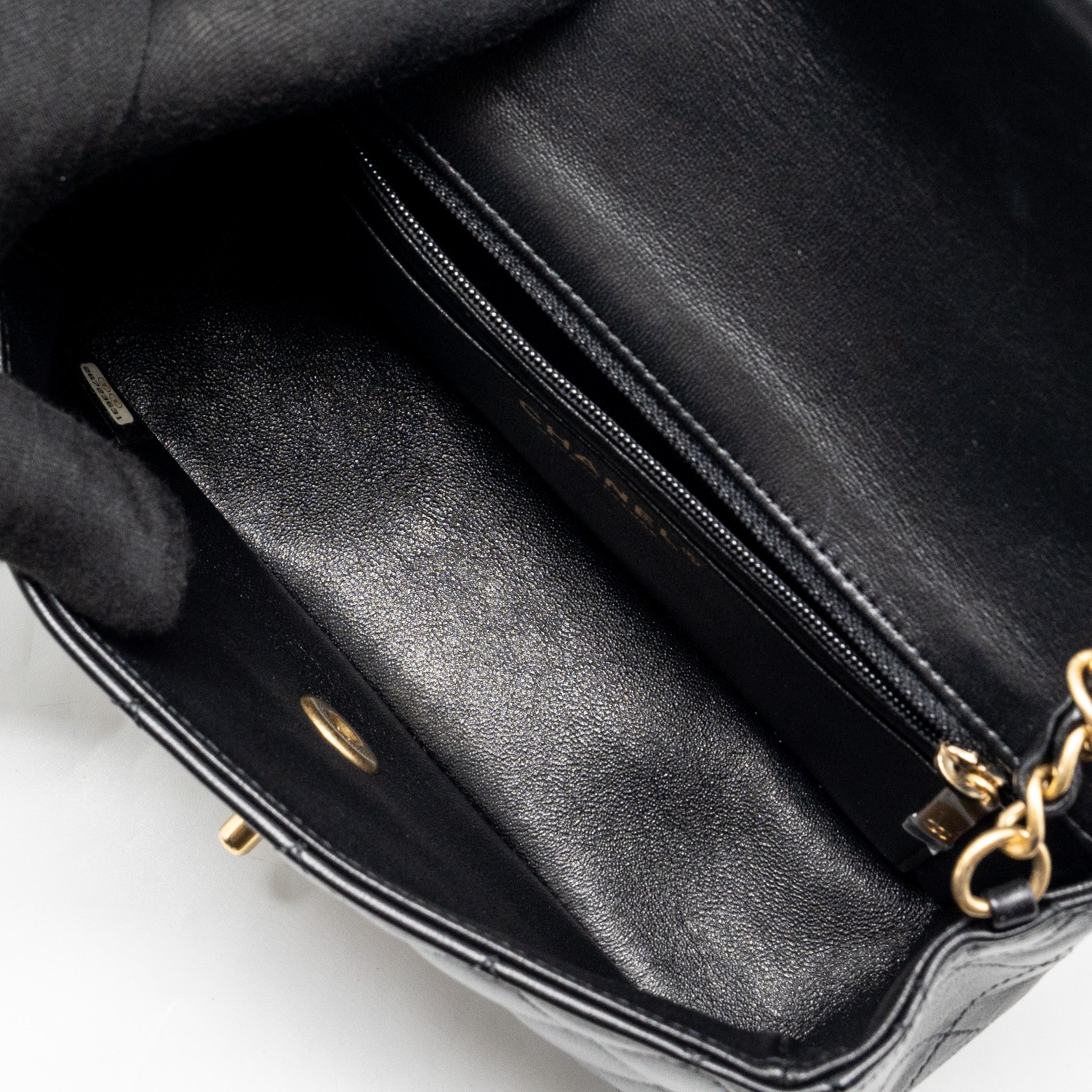 Chanel Mini Rectangular Flap Bag Charms Limited Edition Lambskin Black Silver/Gold Hardware - Image 17