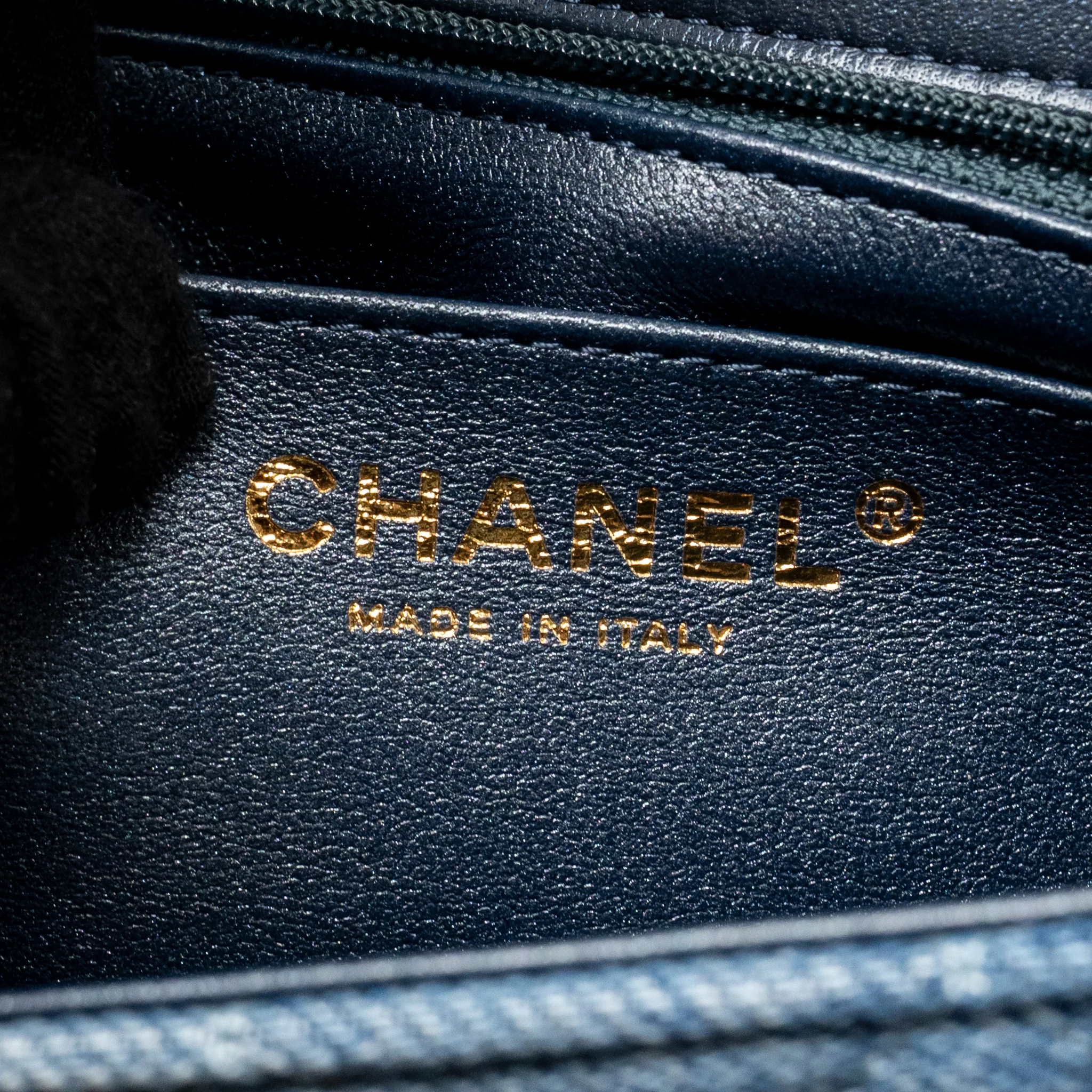 Chanel Mini Rectangular Flap Bag Denim Blue GHW (Microchip) - Image 17