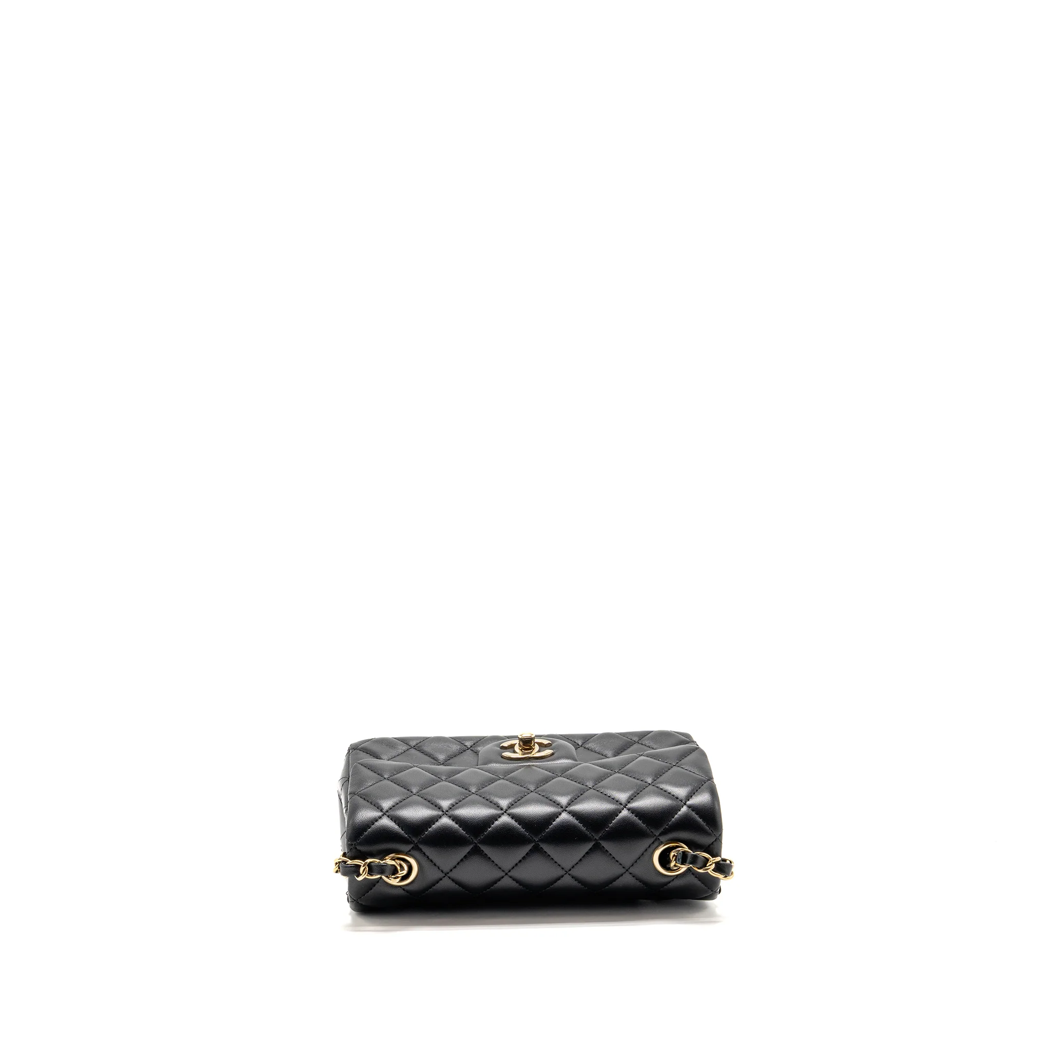 Chanel Mini Rectangular Flap Bag Lambskin Black LGHW (Microchip) - Image 5