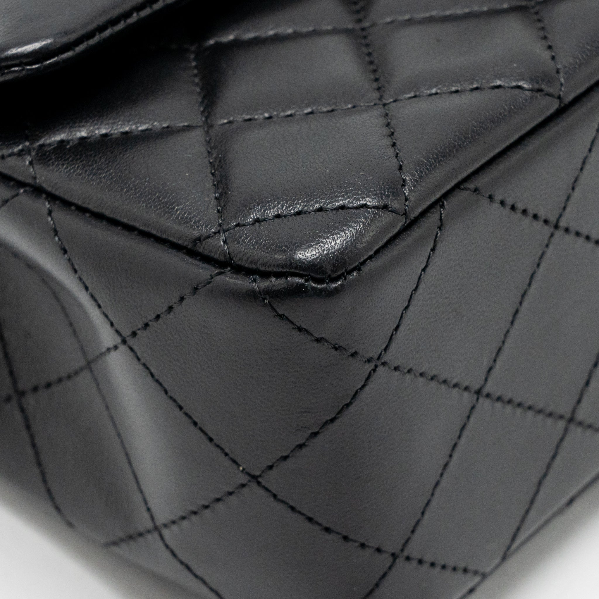 Chanel Mini Rectangular Flap Bag Lambskin Black LGHW (Microchip) - Image 9