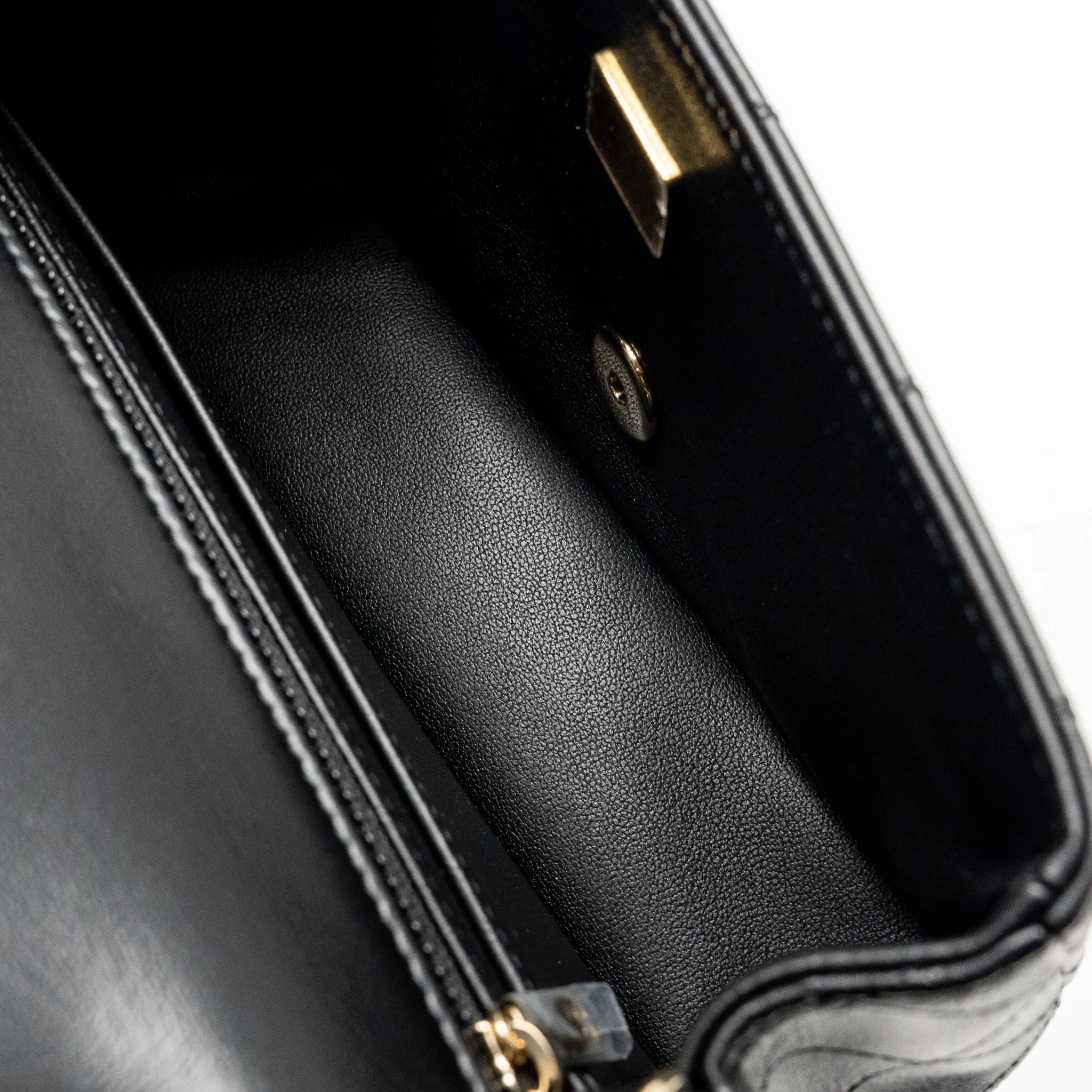 Chanel Minirectangular flap bag Lambskin black LGHW (microchip) - Image 15