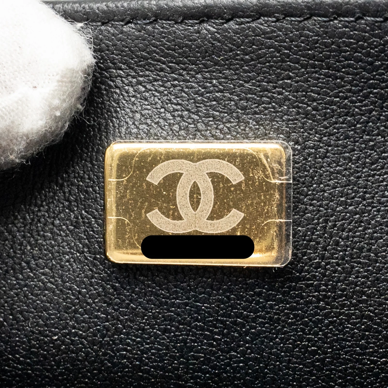 Chanel Minirectangular flap bag Lambskin black LGHW (microchip) - Image 16
