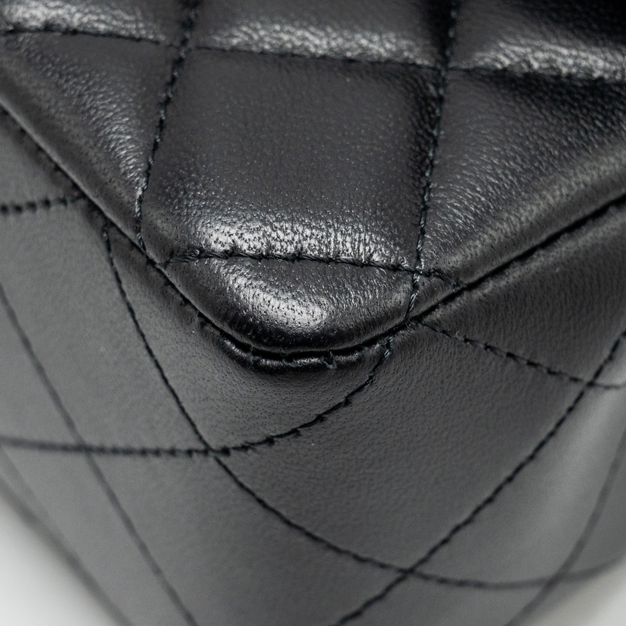 Chanel Mini Rectangular Flap Bag Lambskin Black LGHW (microchip) - Image 9