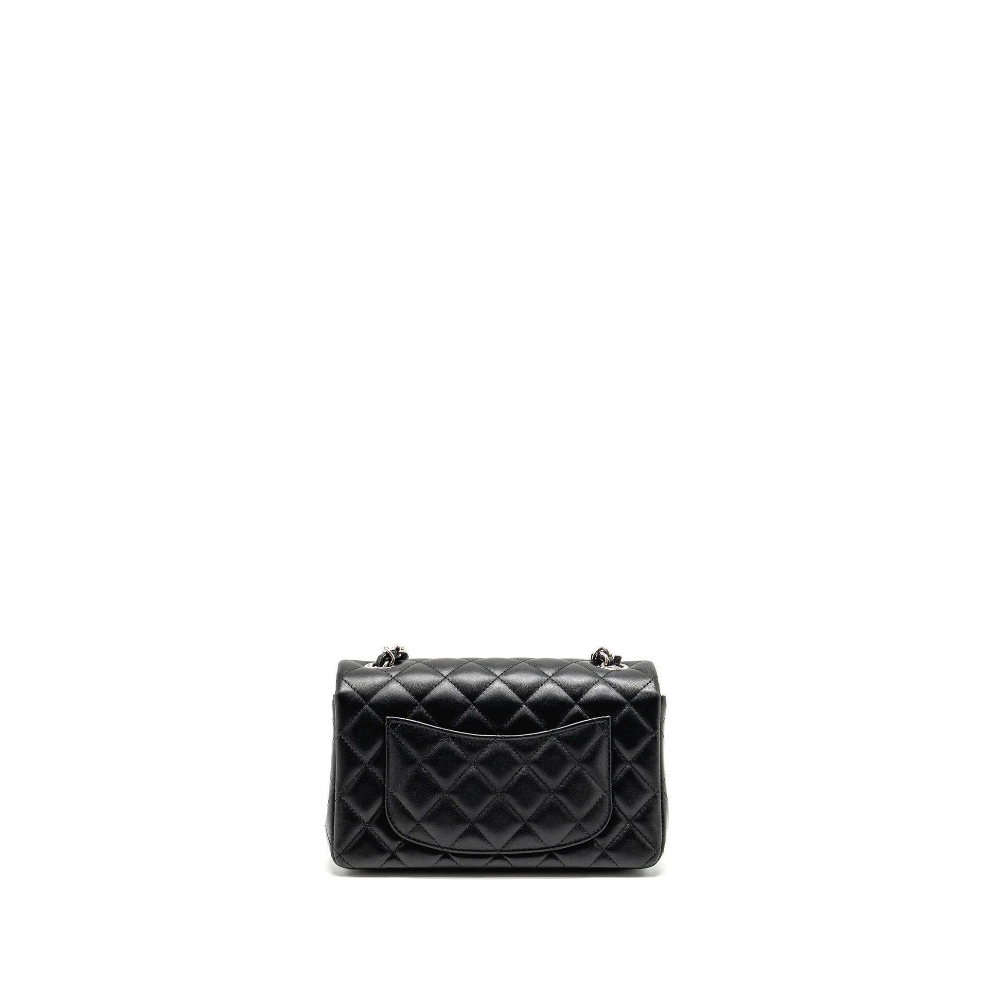 Chanel Mini Rectangular Flap Bag Lambskin Black SHW (microchip) - Image 2