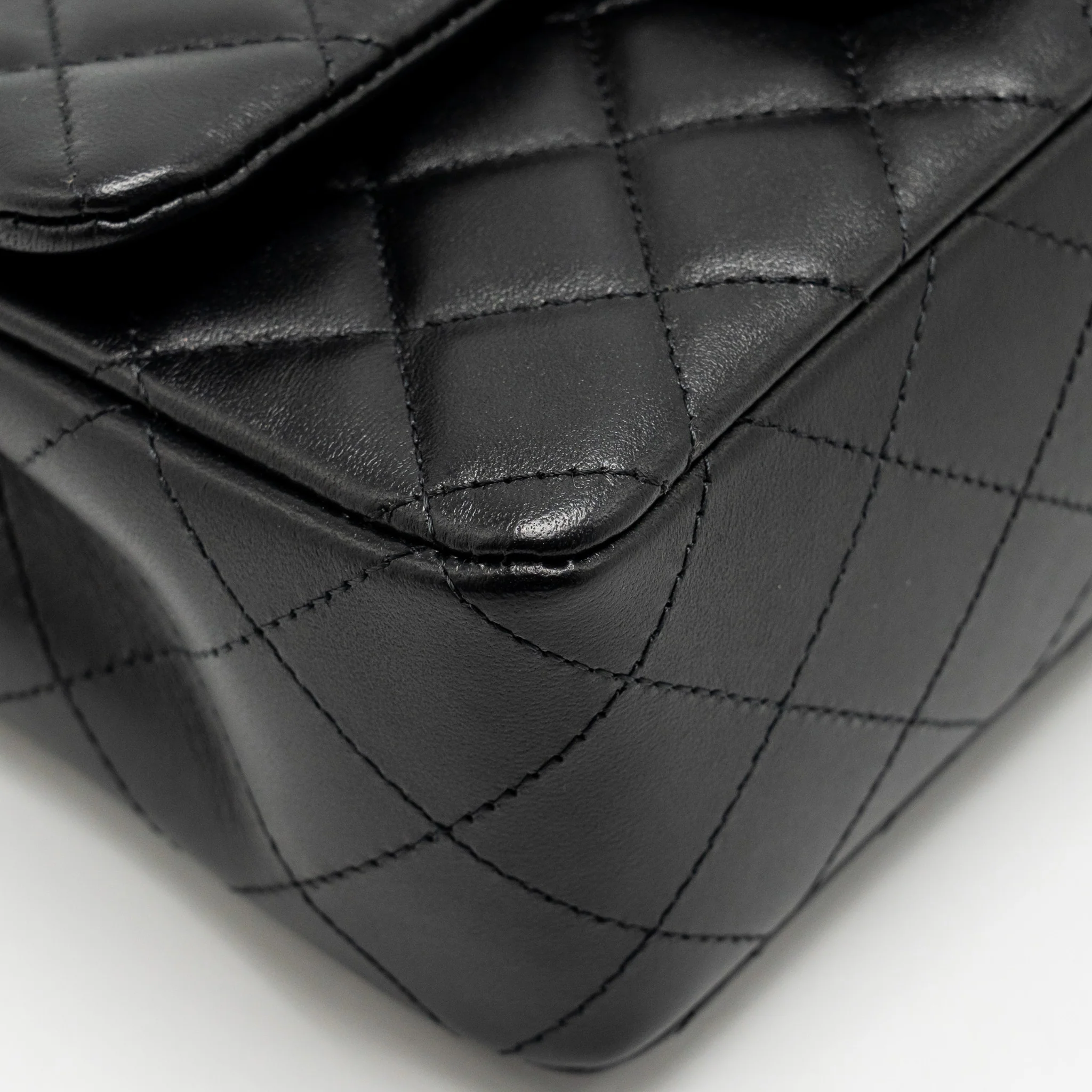 Chanel Mini Rectangular Flap Bag Lambskin Black SHW (microchip) - Image 9