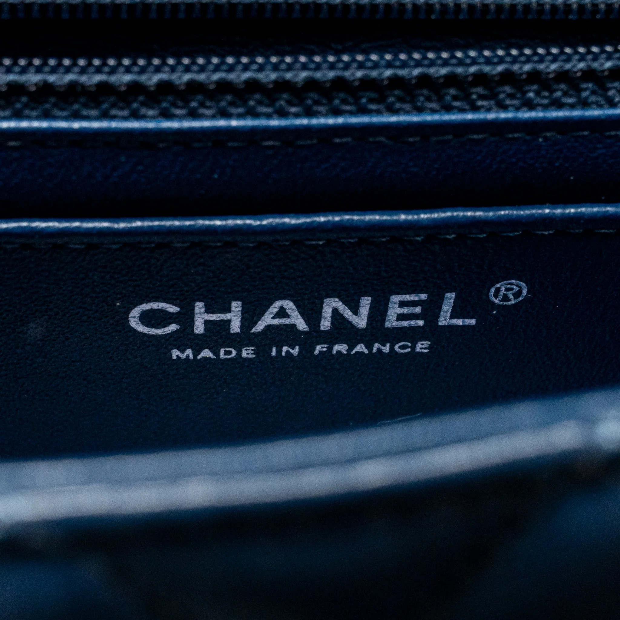 Chanel Mini Rectangular Flap Bag Lambskin Navy SHW - Image 17