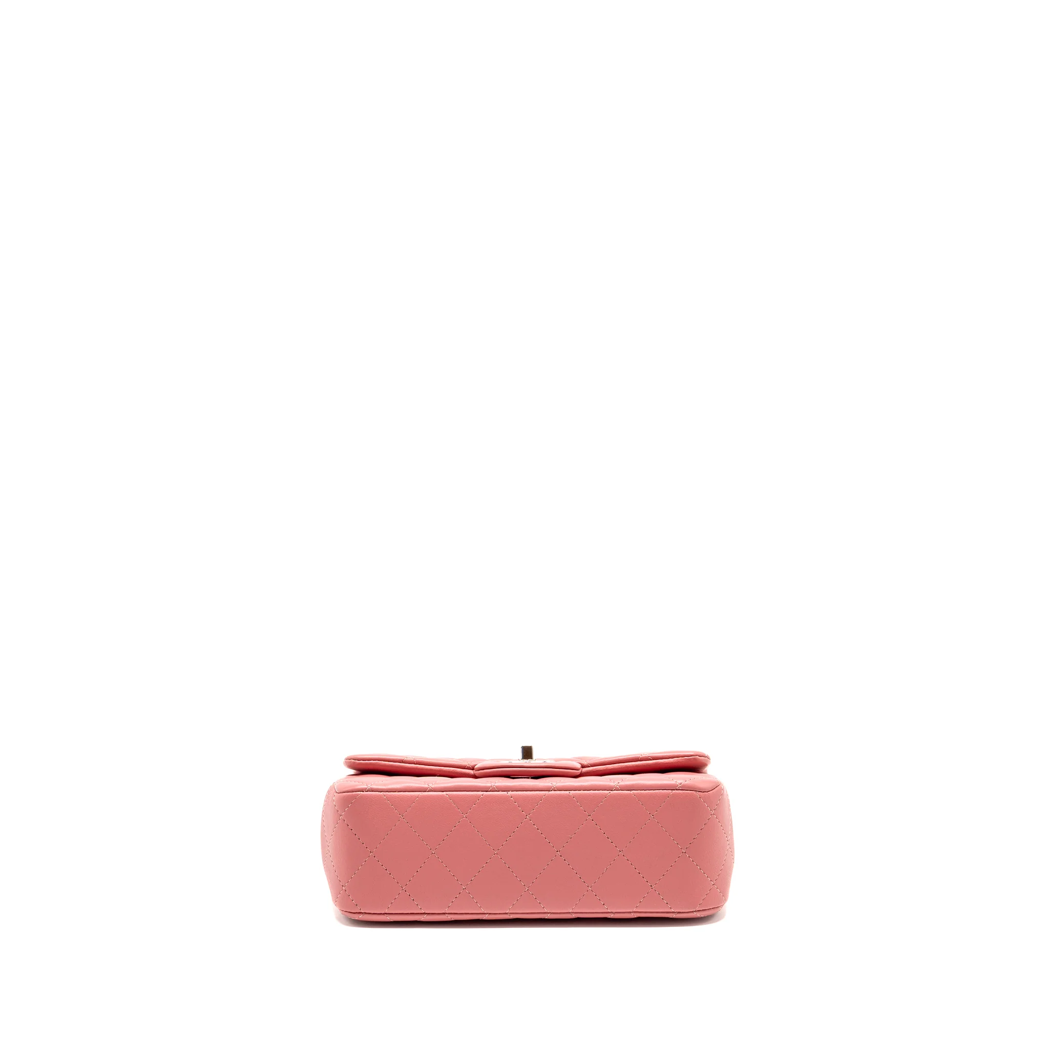 Chanel Mini Rectangular flap bag lambskin pink SHW - Image 6