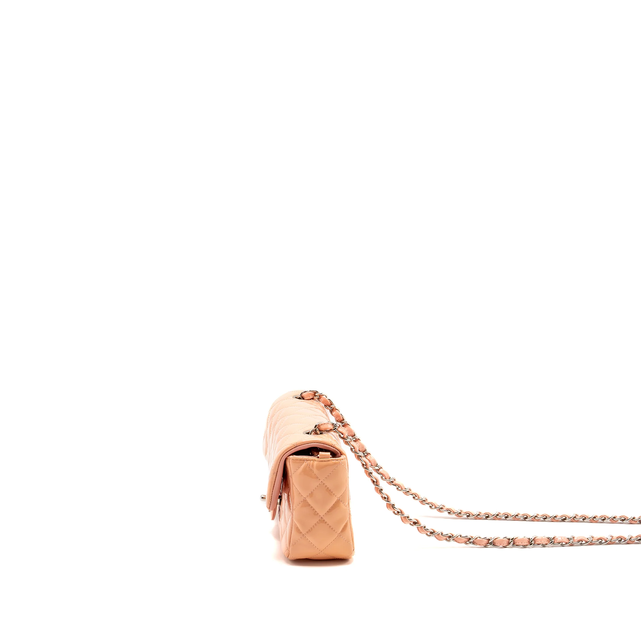 Chanel Mini Rectangular Flap Bag Patent Pink SHW - Image 4