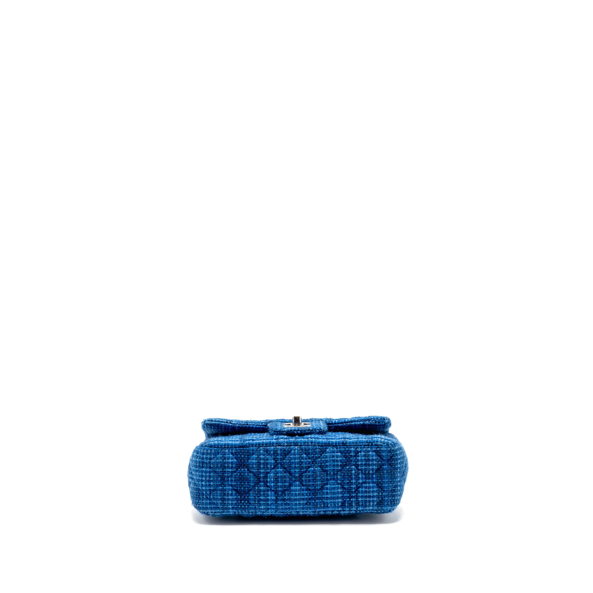 Chanel mini rectangular tweed blue SHW - Image 6