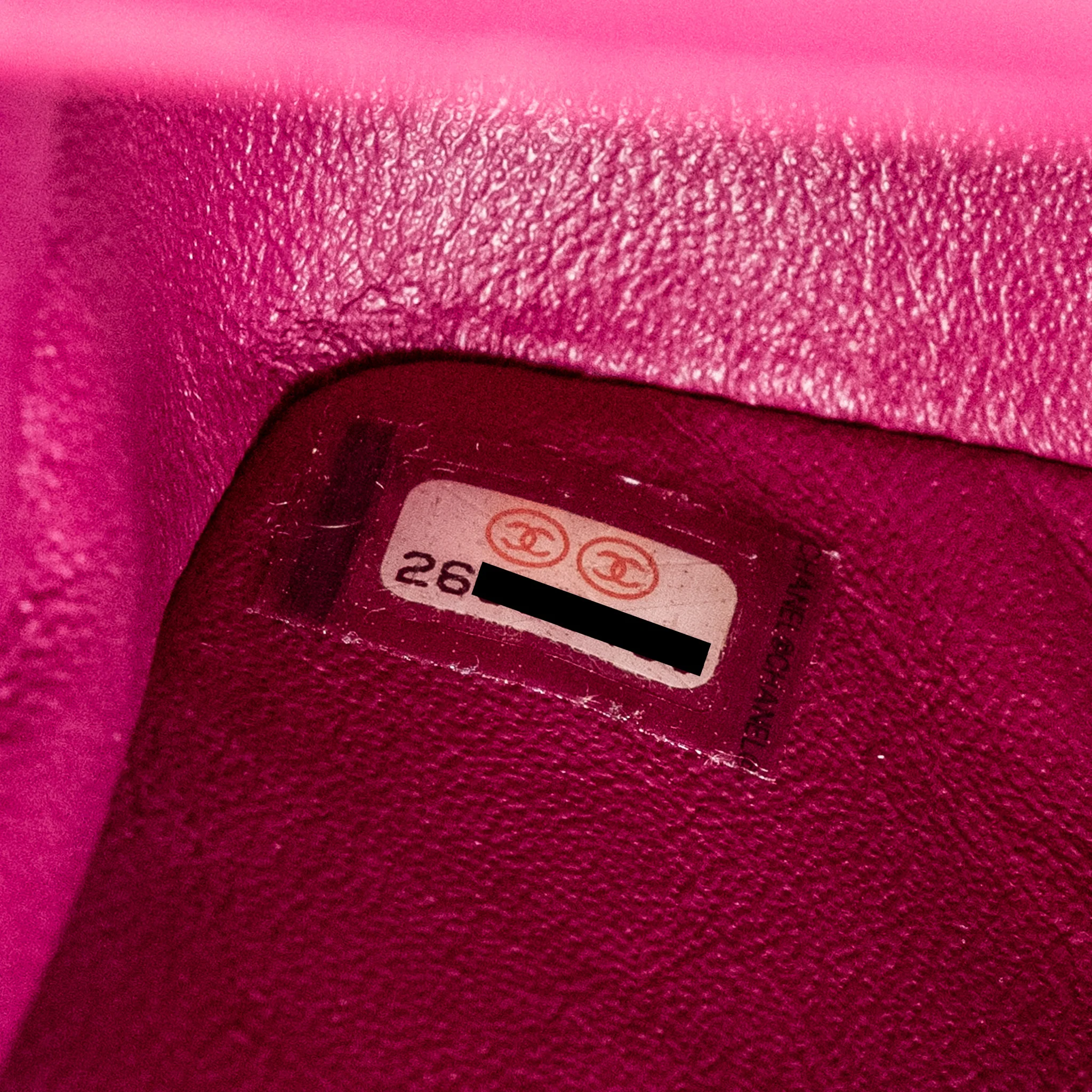 Chanel Mini Square Chevron Lambskin Raspberry Red LGHW - Image 18