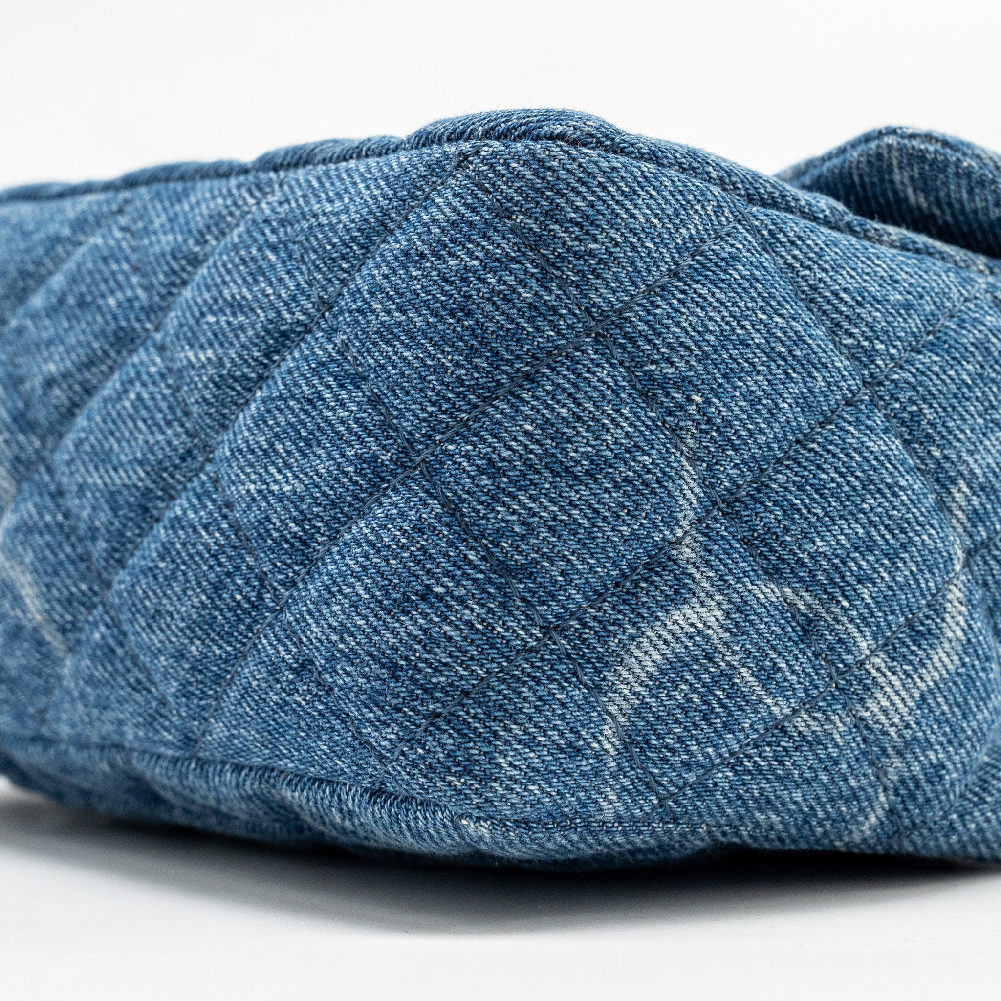 Chanel Mini Square flap bag denim blue SHW - Image 7