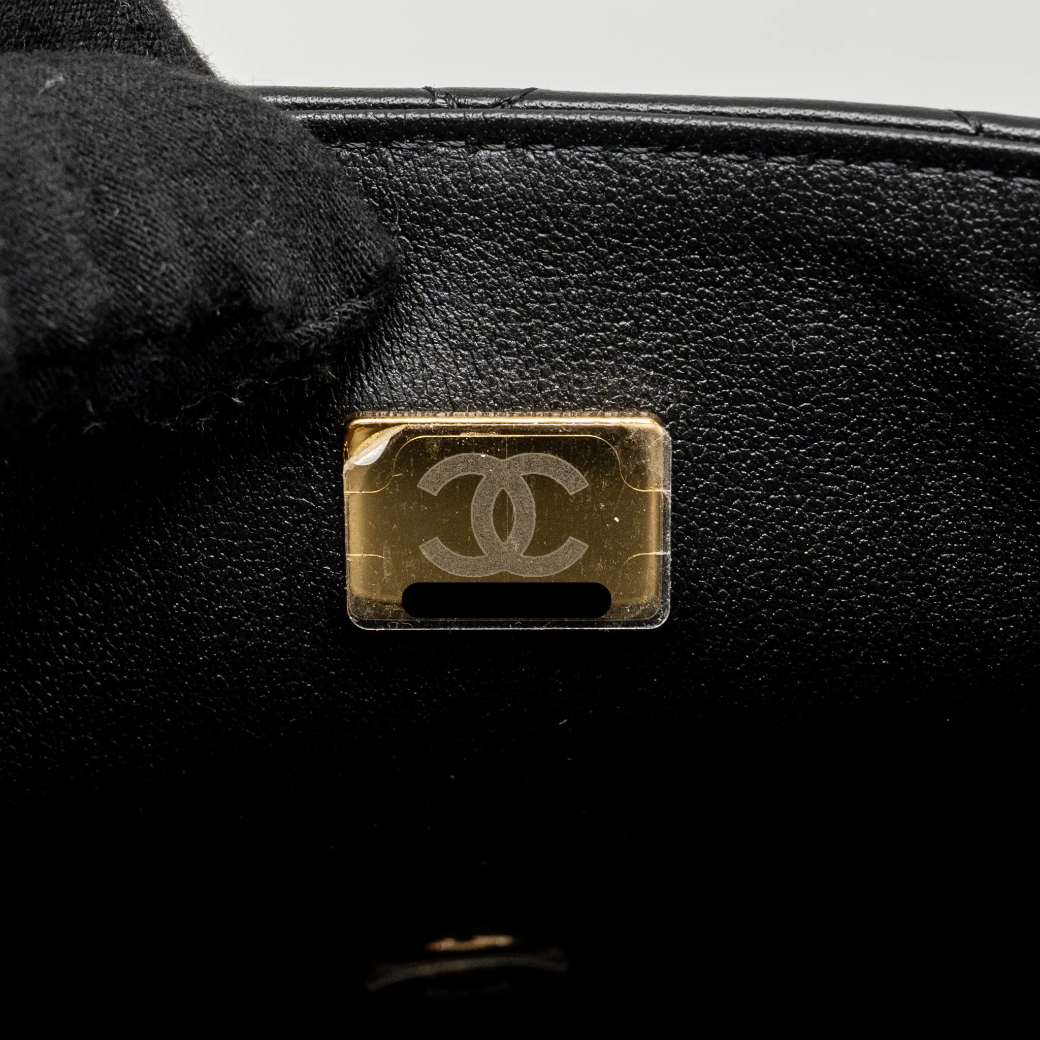 Chanel Mini Square Flap Bag Lambskin Black LGHW (Microchip) - Image 18