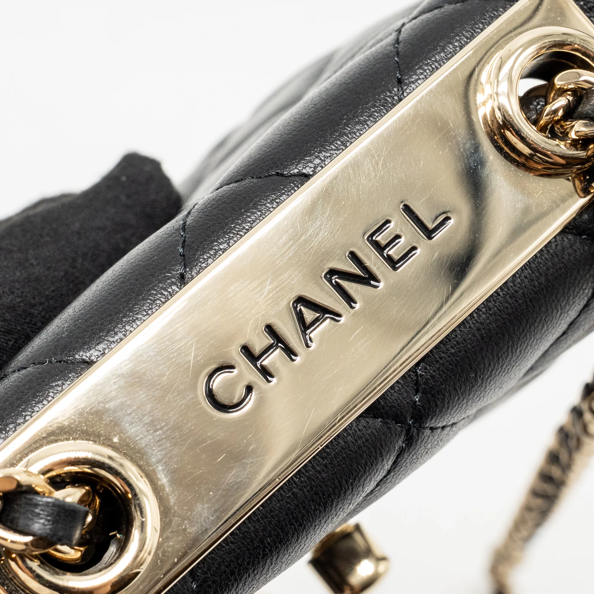 Chanel mini trendy cc clutch with chain lambskin black LGHW - Image 14